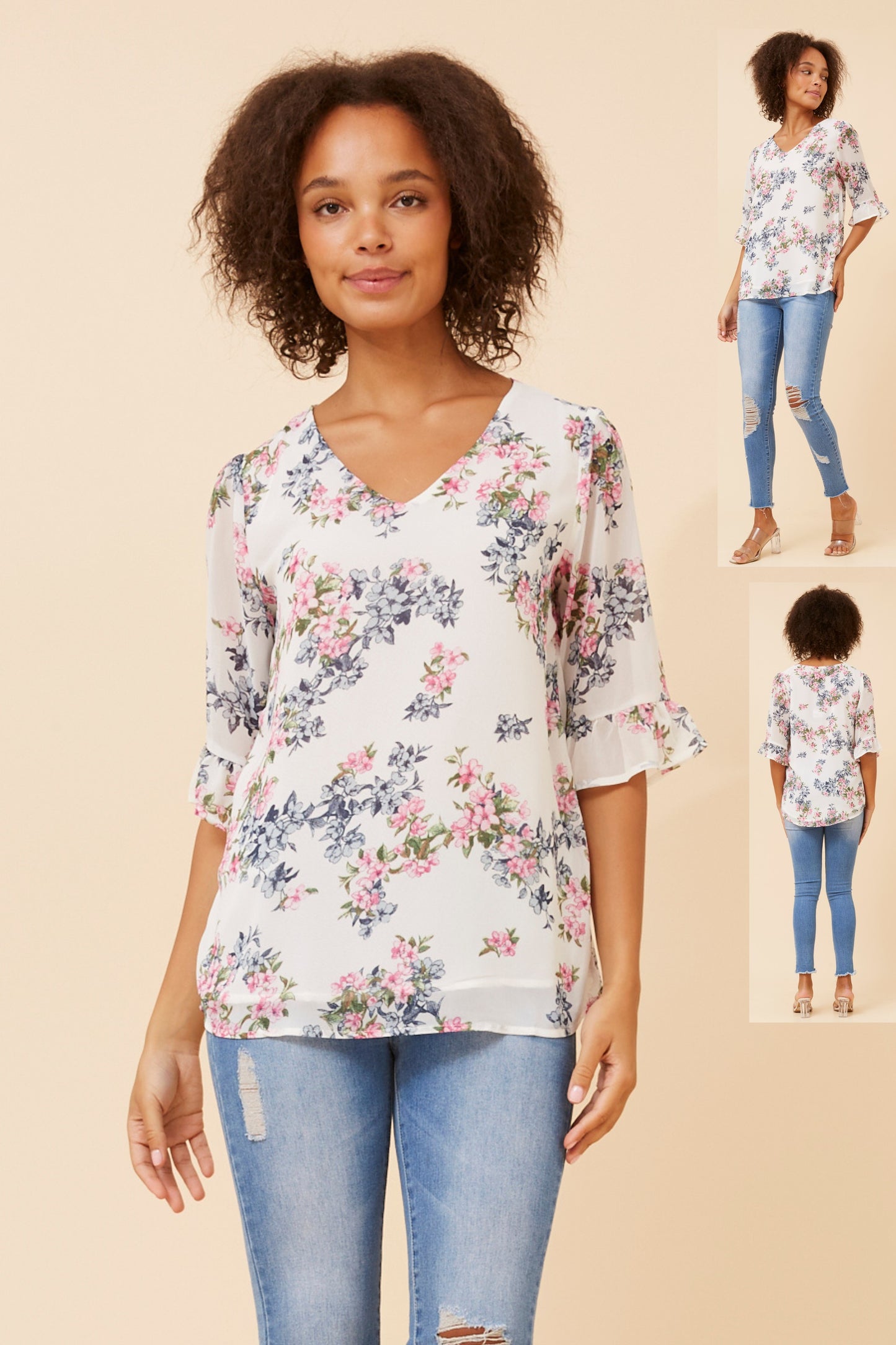 Floral Printed Blouse T523881