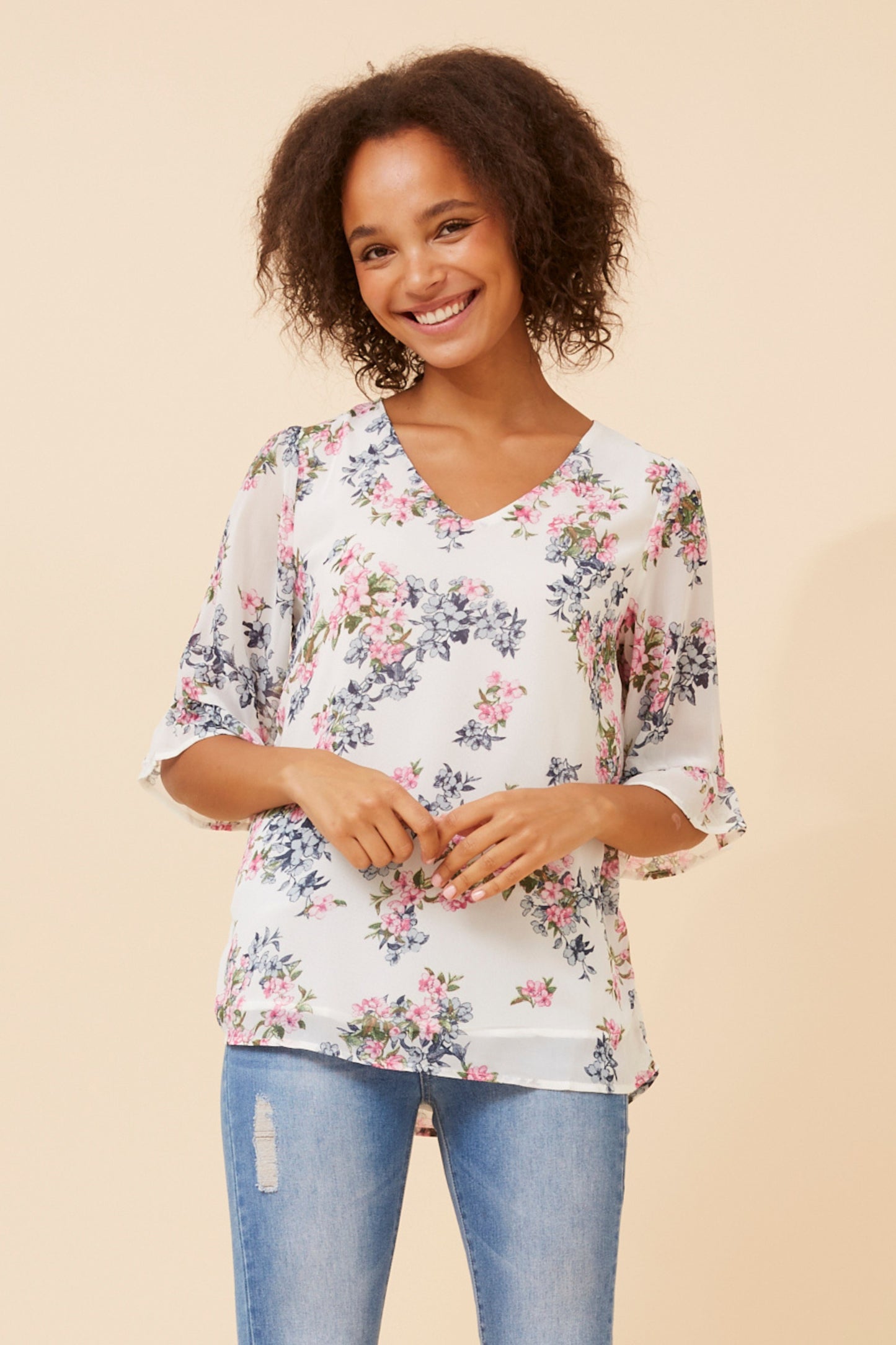 Floral Printed Blouse T523881