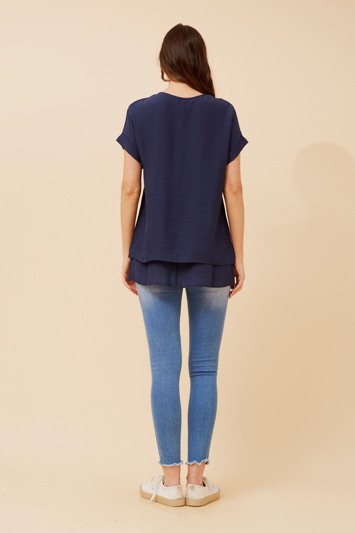 Soraya Double Layer Top T523077 Navy