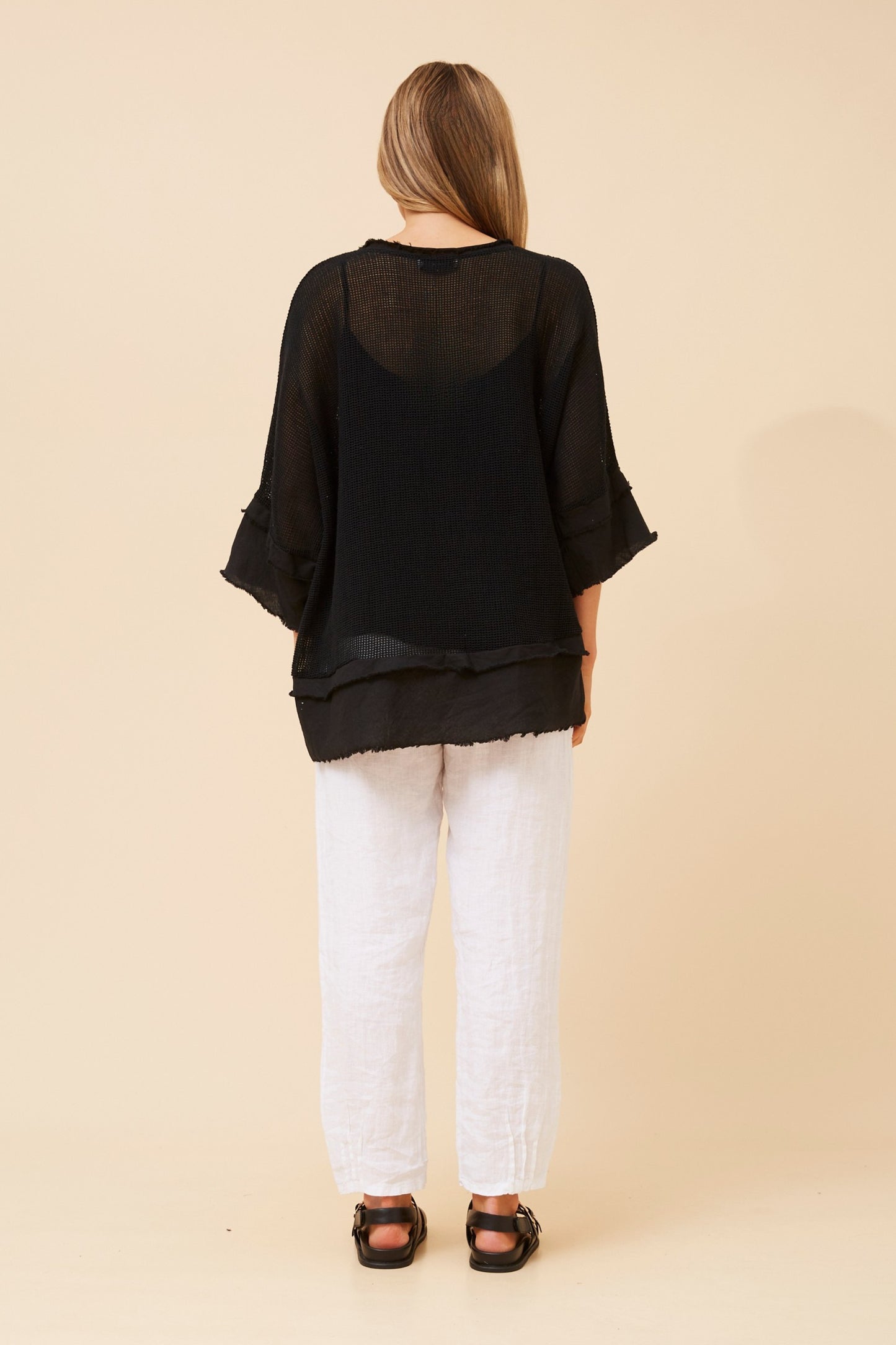 Miya Mesh Italian Top T522434 Black