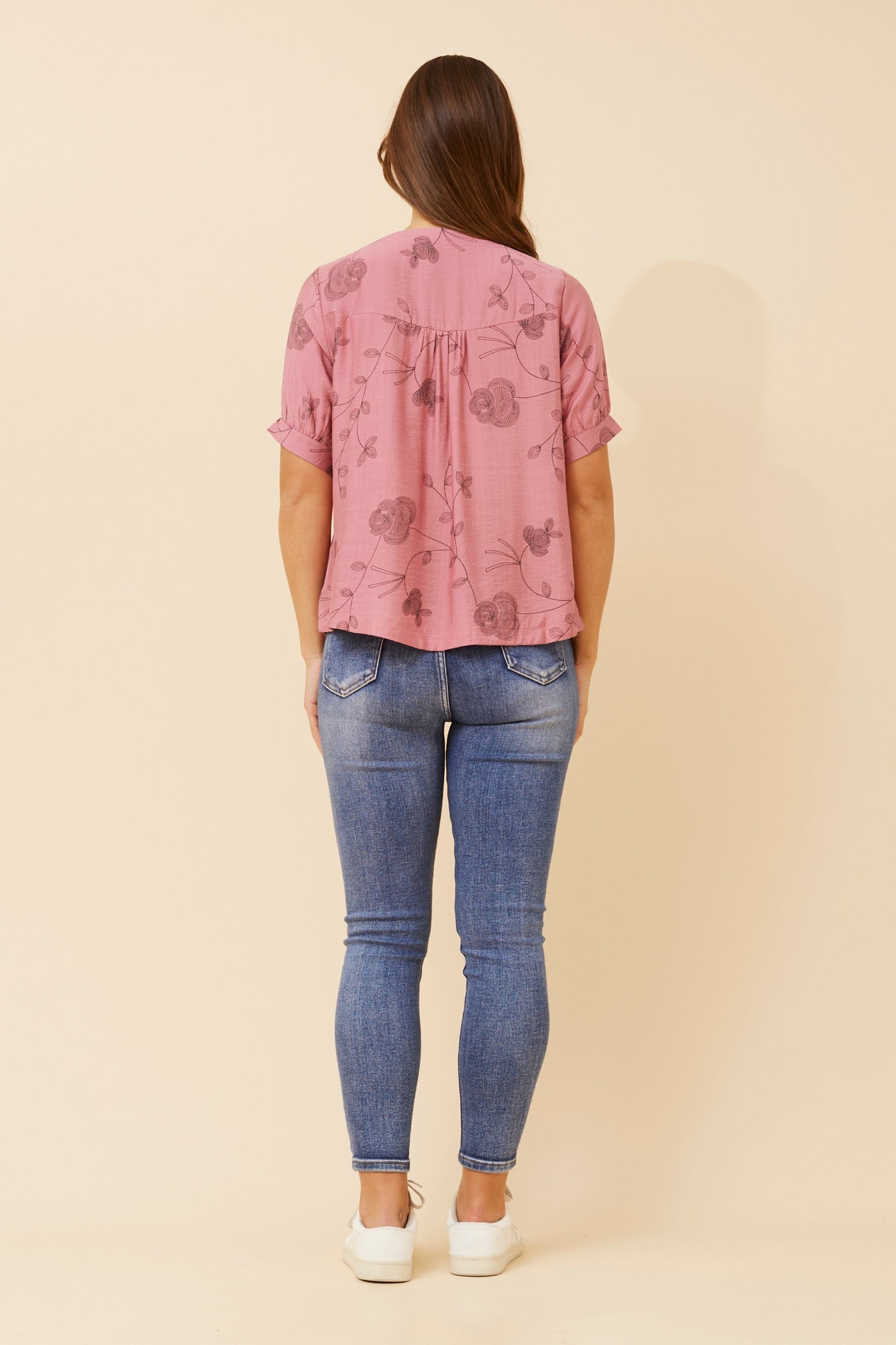 Mona Floral Top T523299 Pink