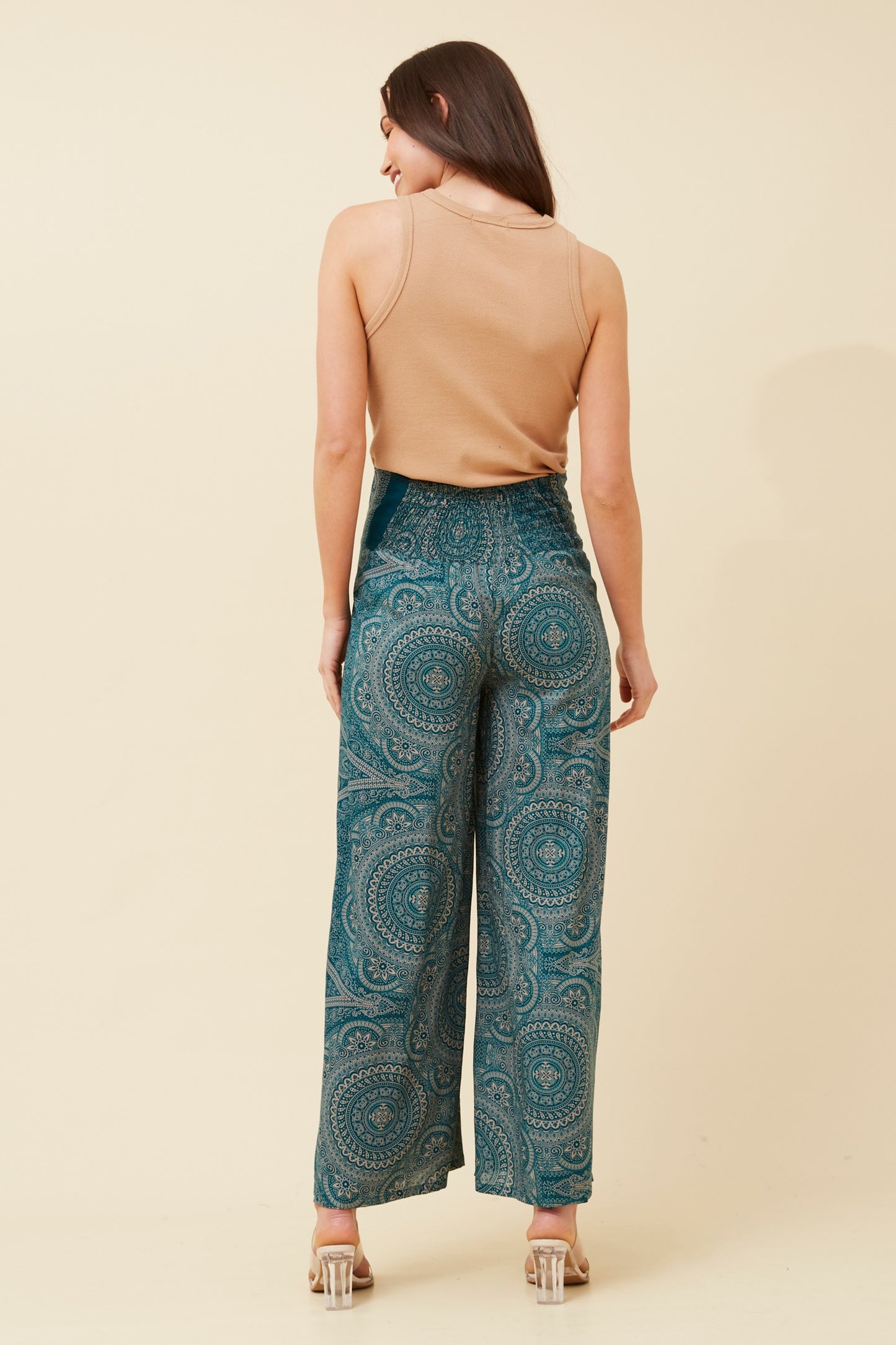 Elephant Printed Pant P520839- Green
