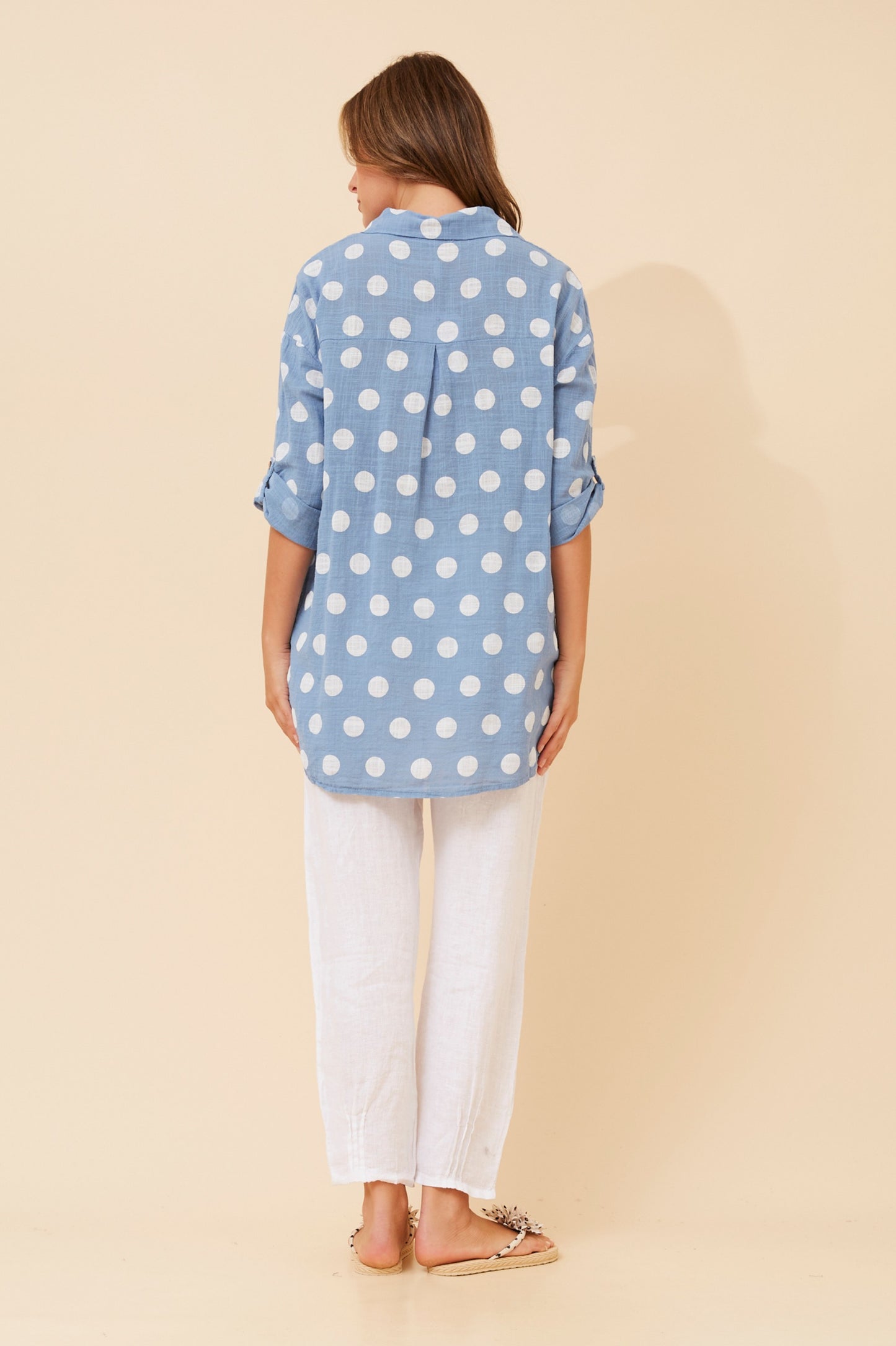 Renley Italian Polka Print Top T525116