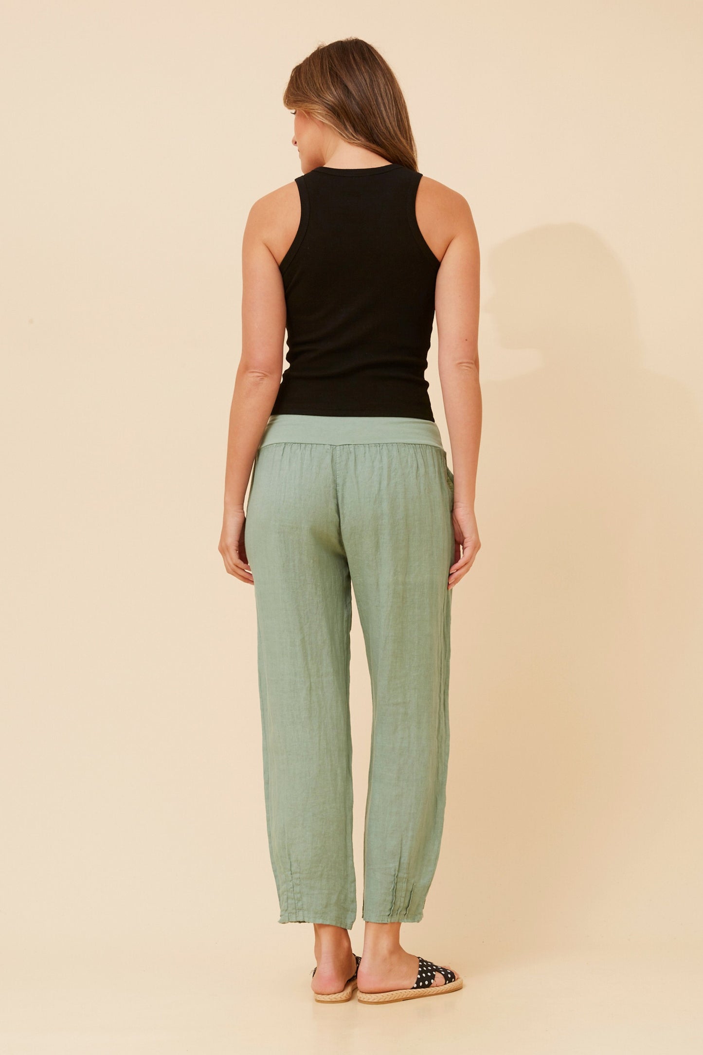 Linen Italian Pant P516694 Sage