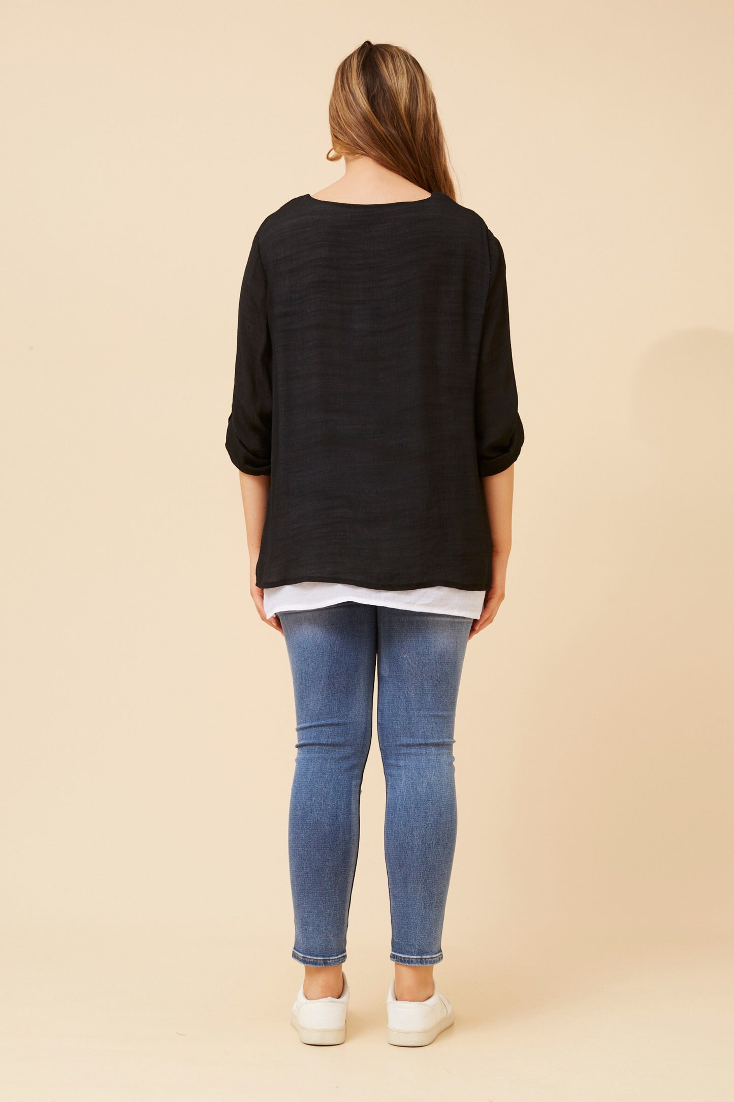 Rionne Double Layer Top T523221 Black
