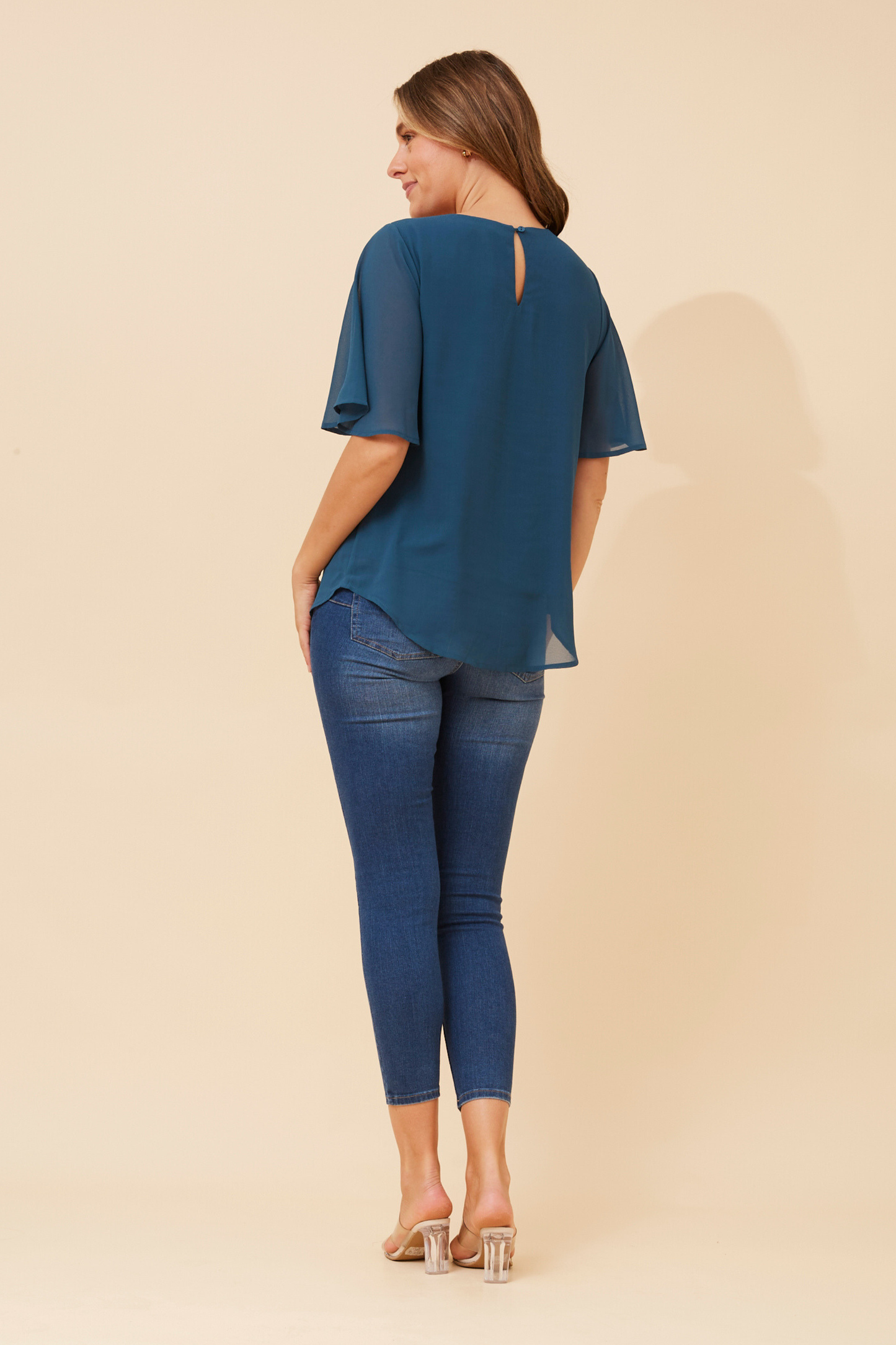 Tilly Diamante Detail Top T518650 Midnight