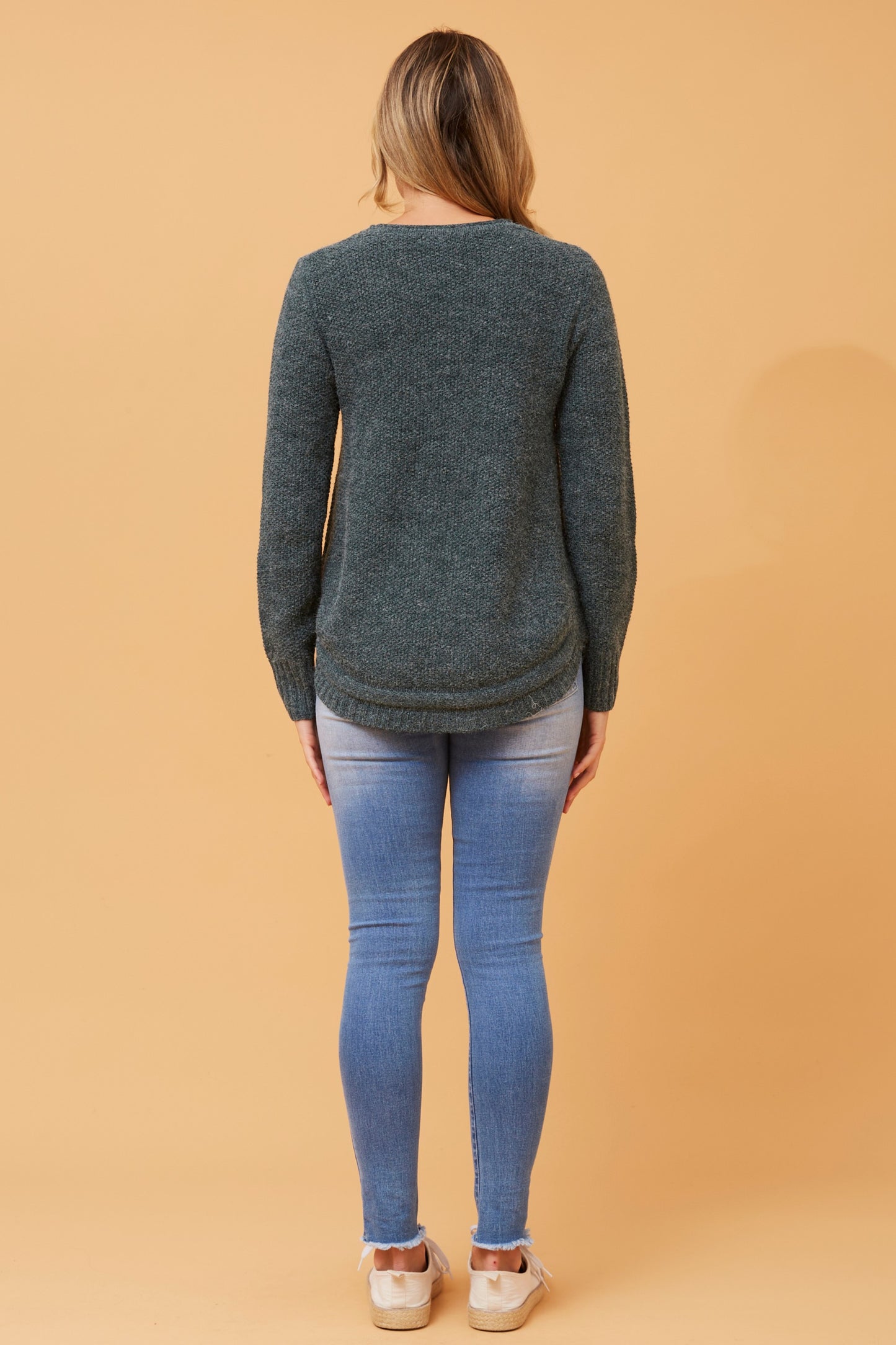 Jerry Button Detail Knit Emerald KP508431