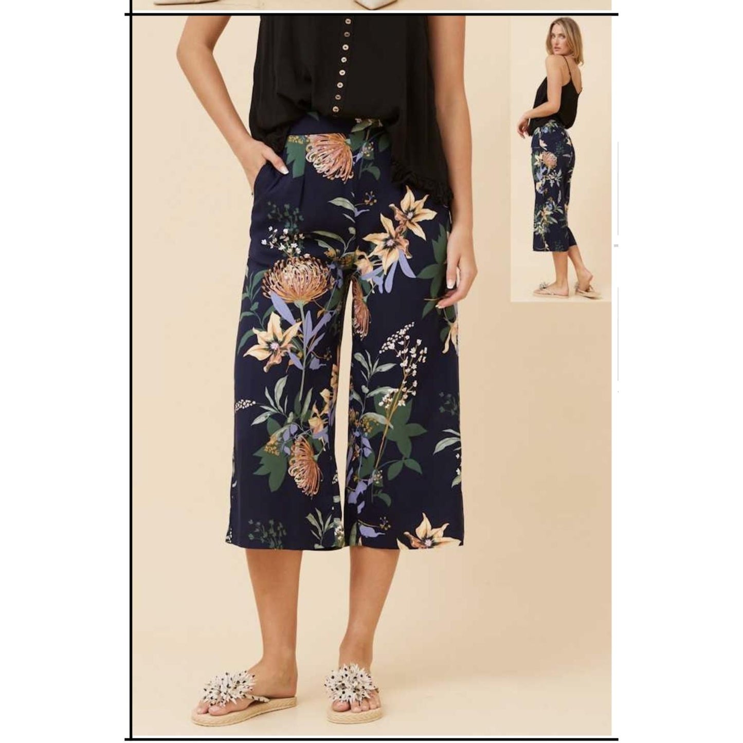 Rosa Floral Print Wide leg Pant P525719