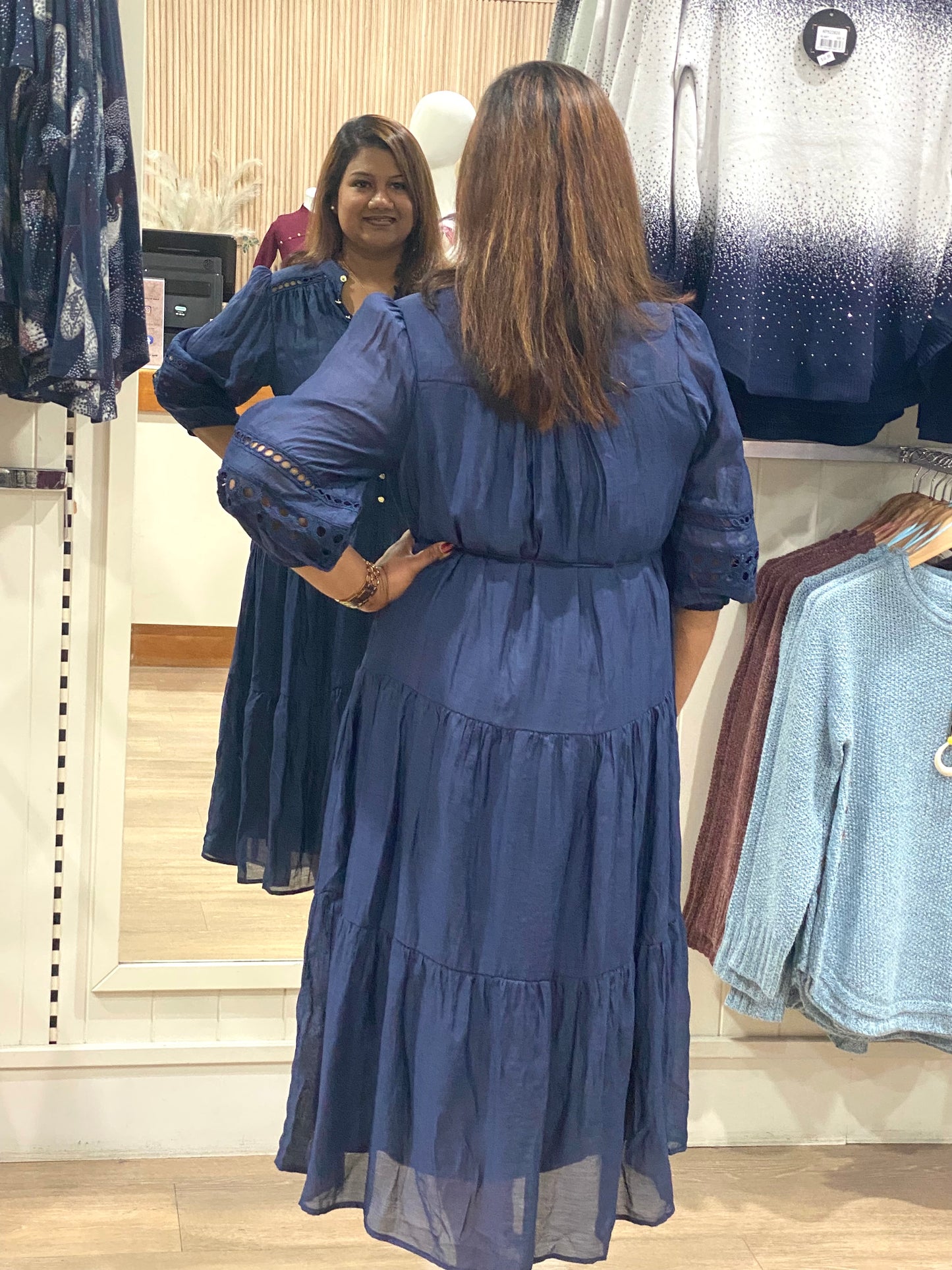 Roselle Party Dress  43250885-1 Navy