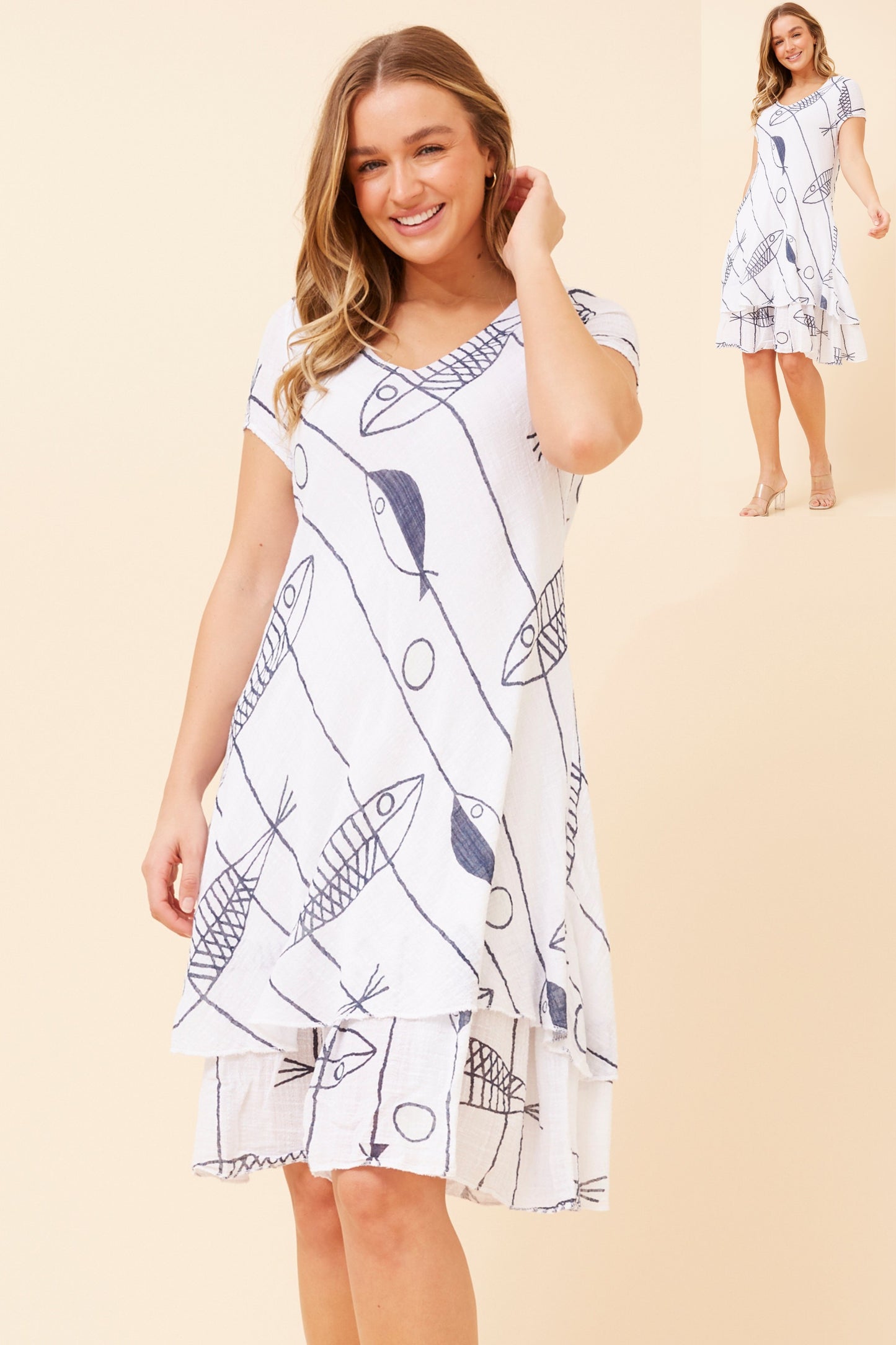 Maddie Double Layer Floral Dress D523866