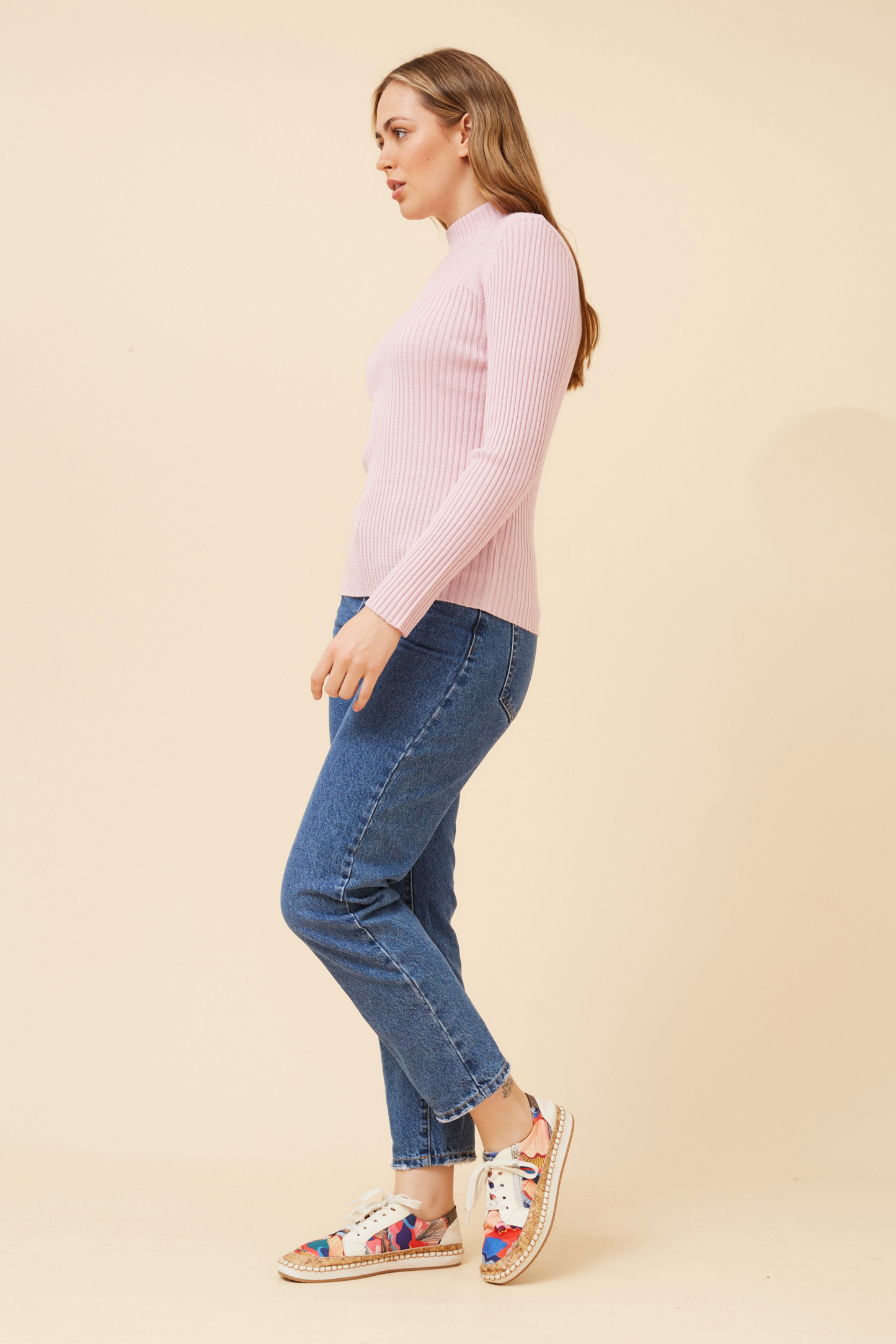 Alba Knit Jumper KP508787 Petal Pink