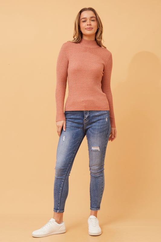 Alba Knit Jumper Rosewood KP508787
