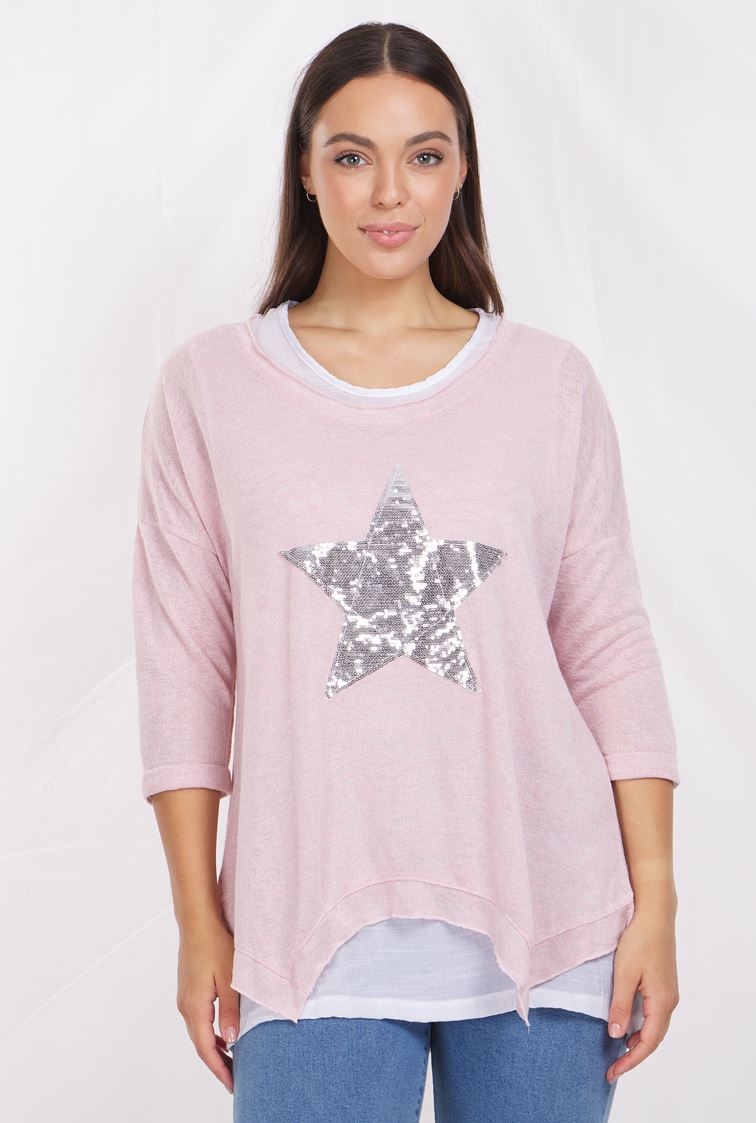 Axel Star Print Blouse T508236 Blush