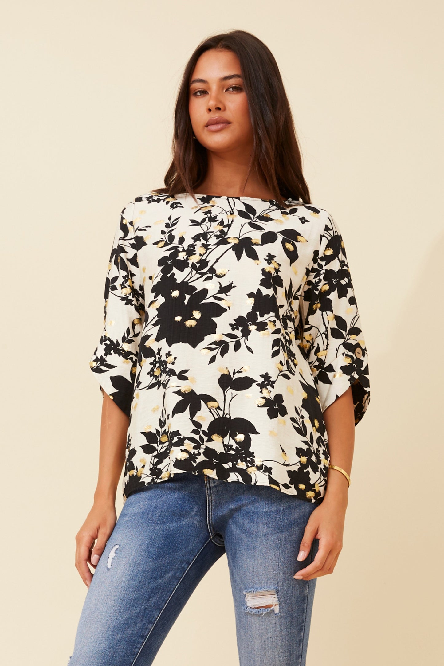 Tobi Foil Printed Top T733633