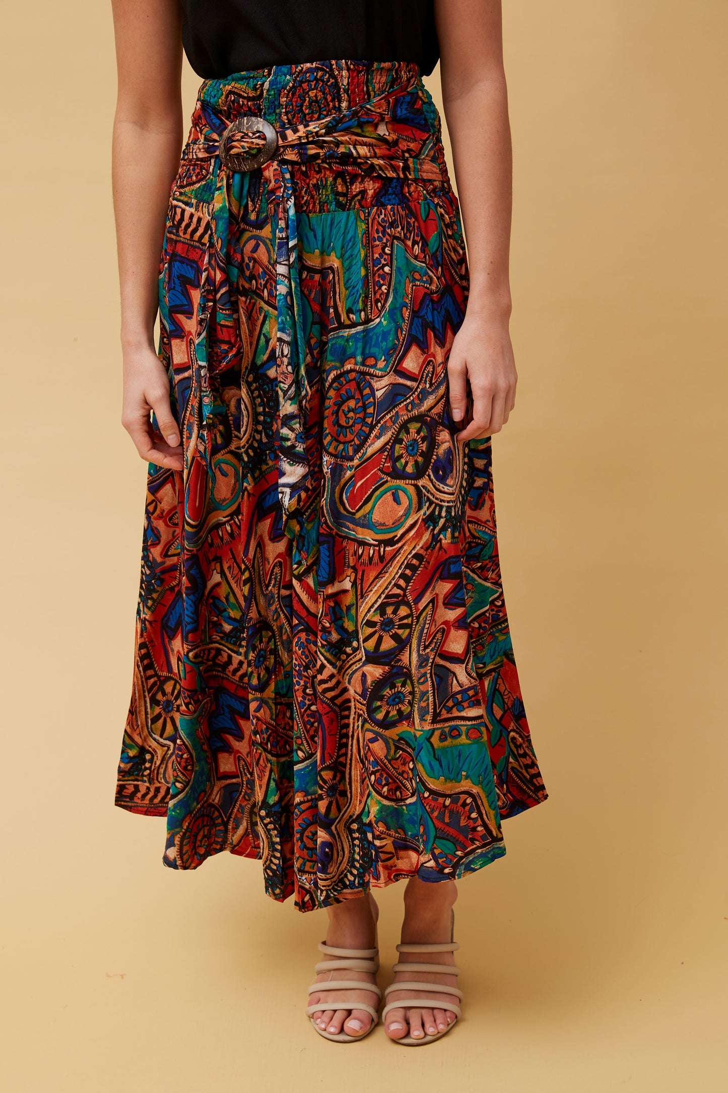 Boho Maxi Skirt S509716 - Multi Orange