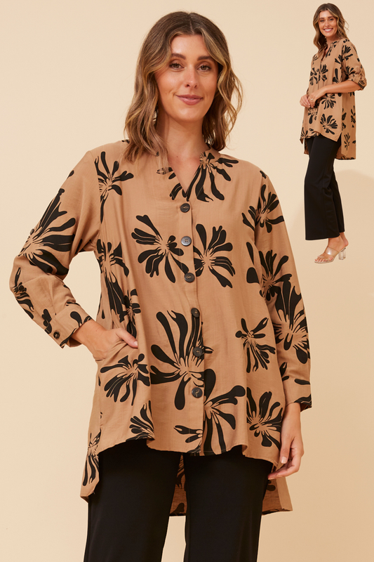 Claire Floral Print Shirt T525624