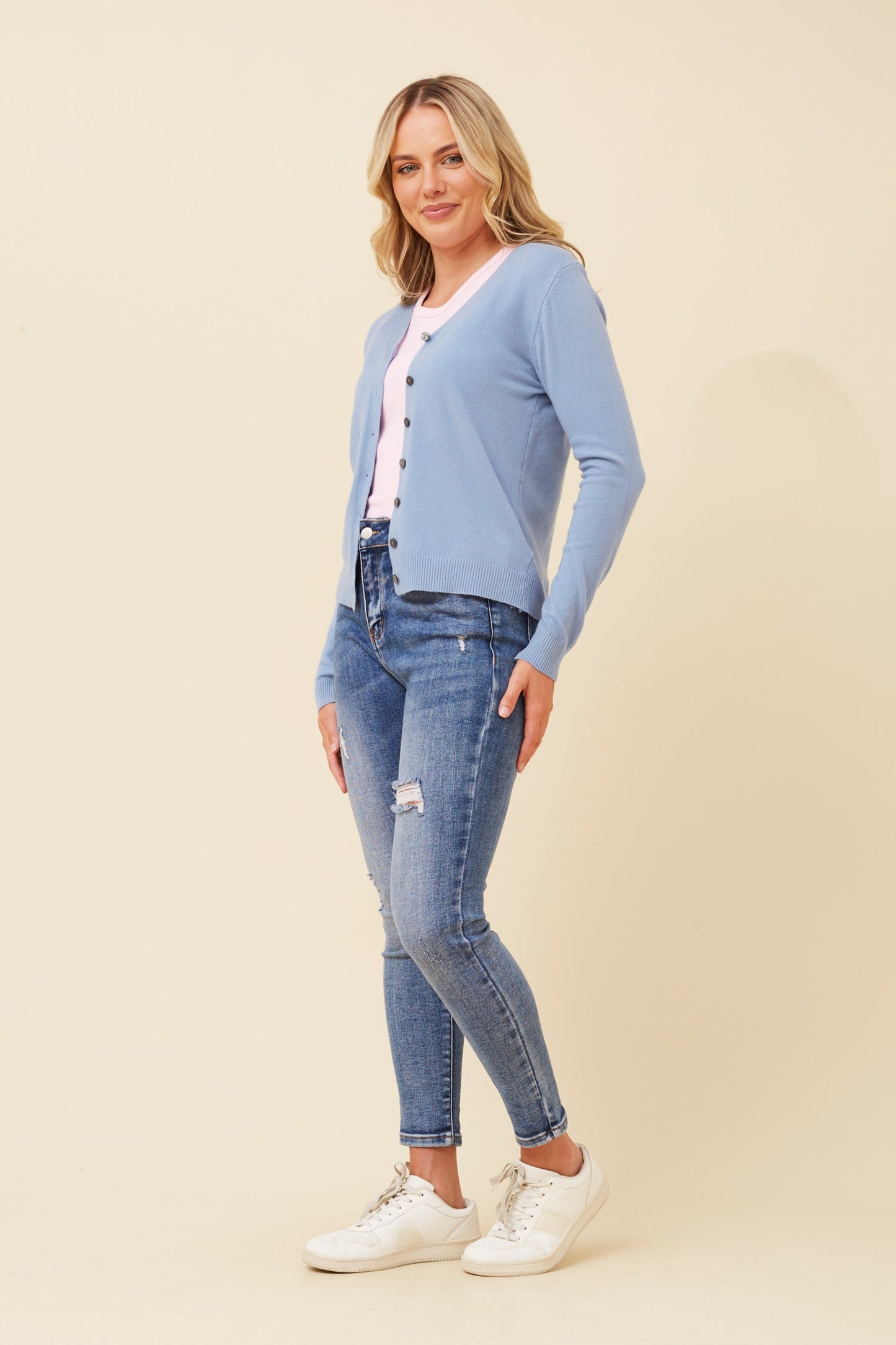 Vance Knit Cardigan KC522511 Blue Jeans