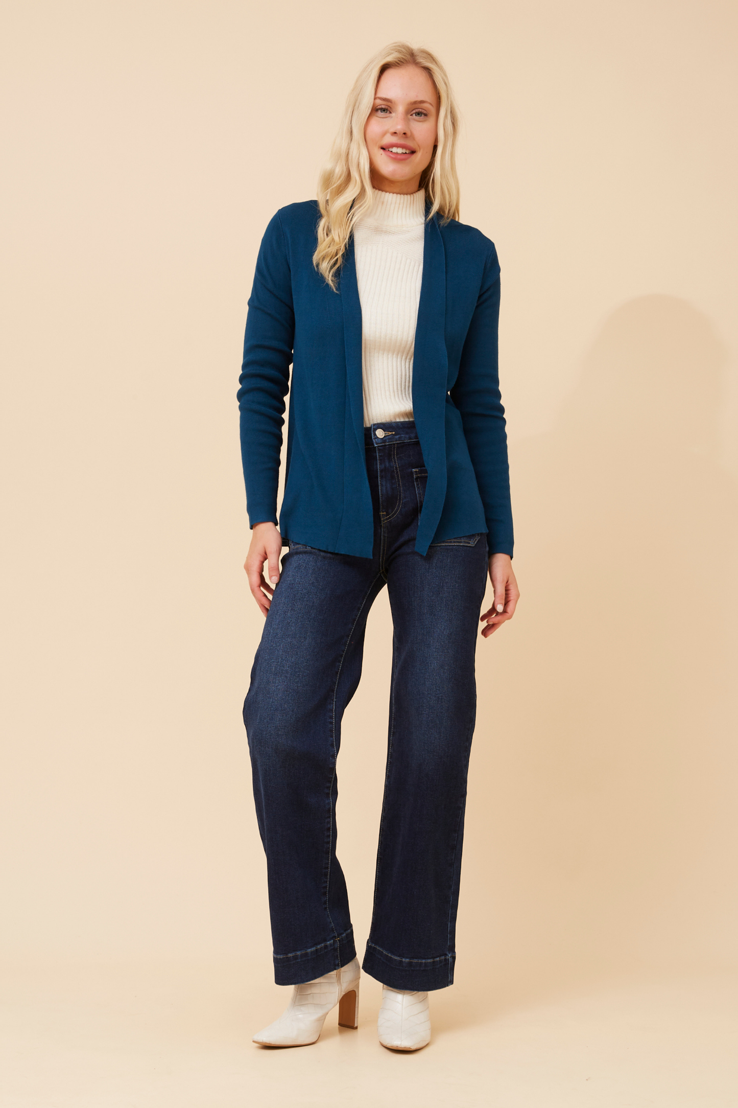 Shawl Collar Cardigan KC521966 Teal