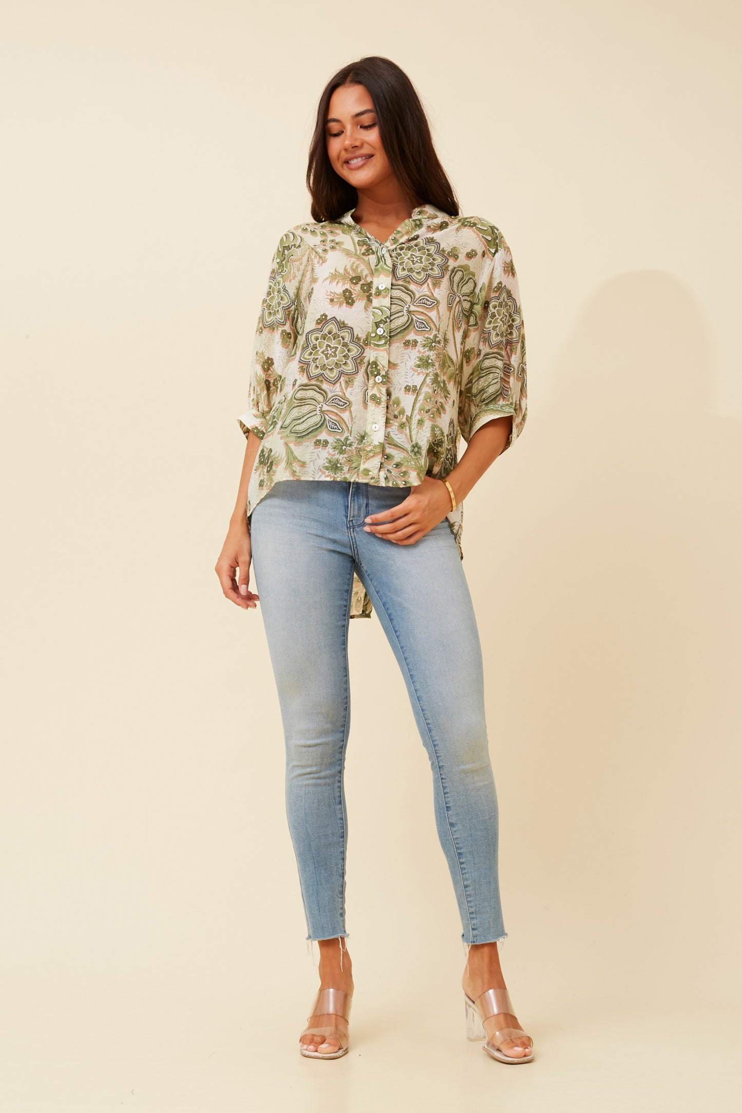 Rosa Floral Print Shirt- T523074