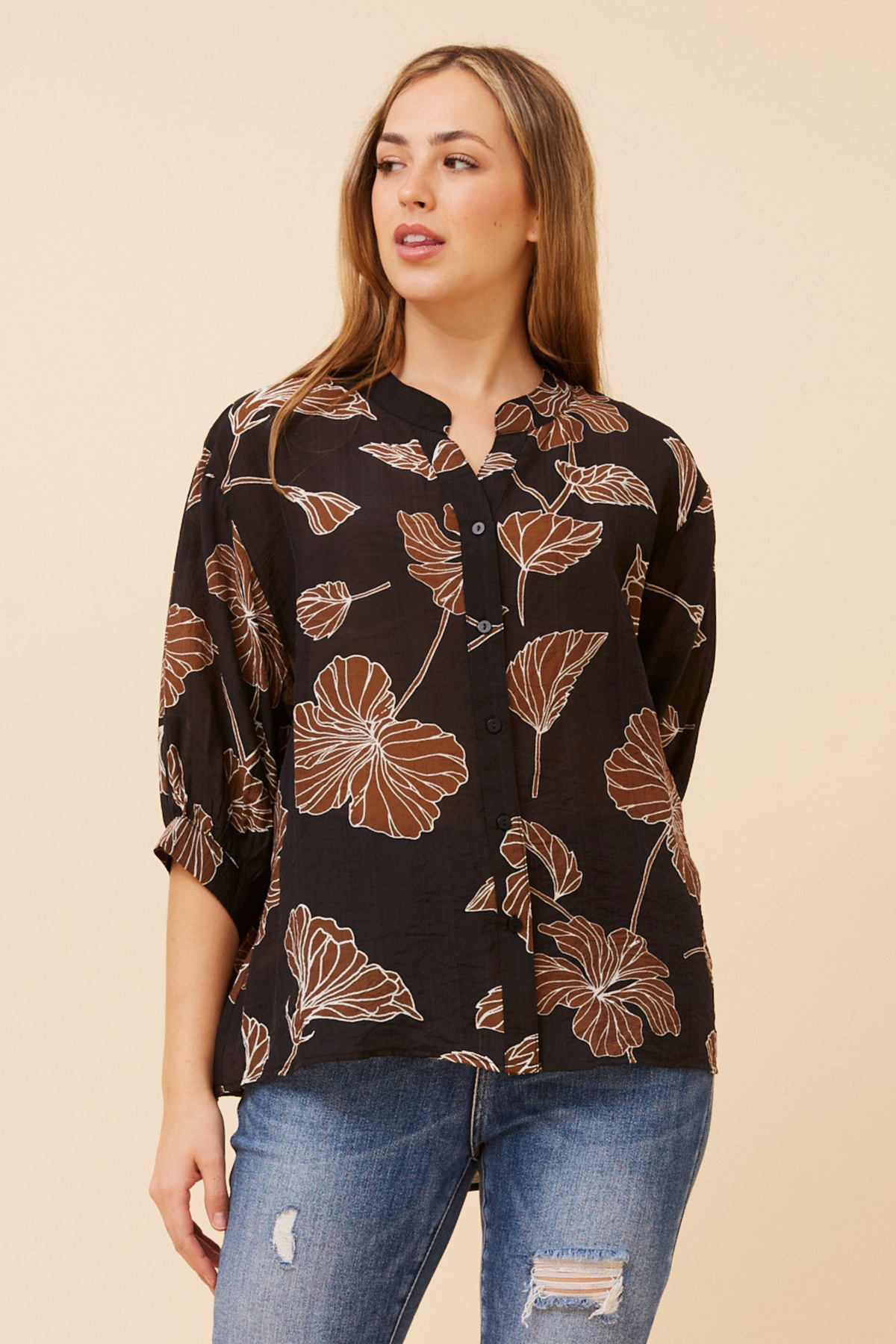 Rosa Floral Print Shirt- T526405