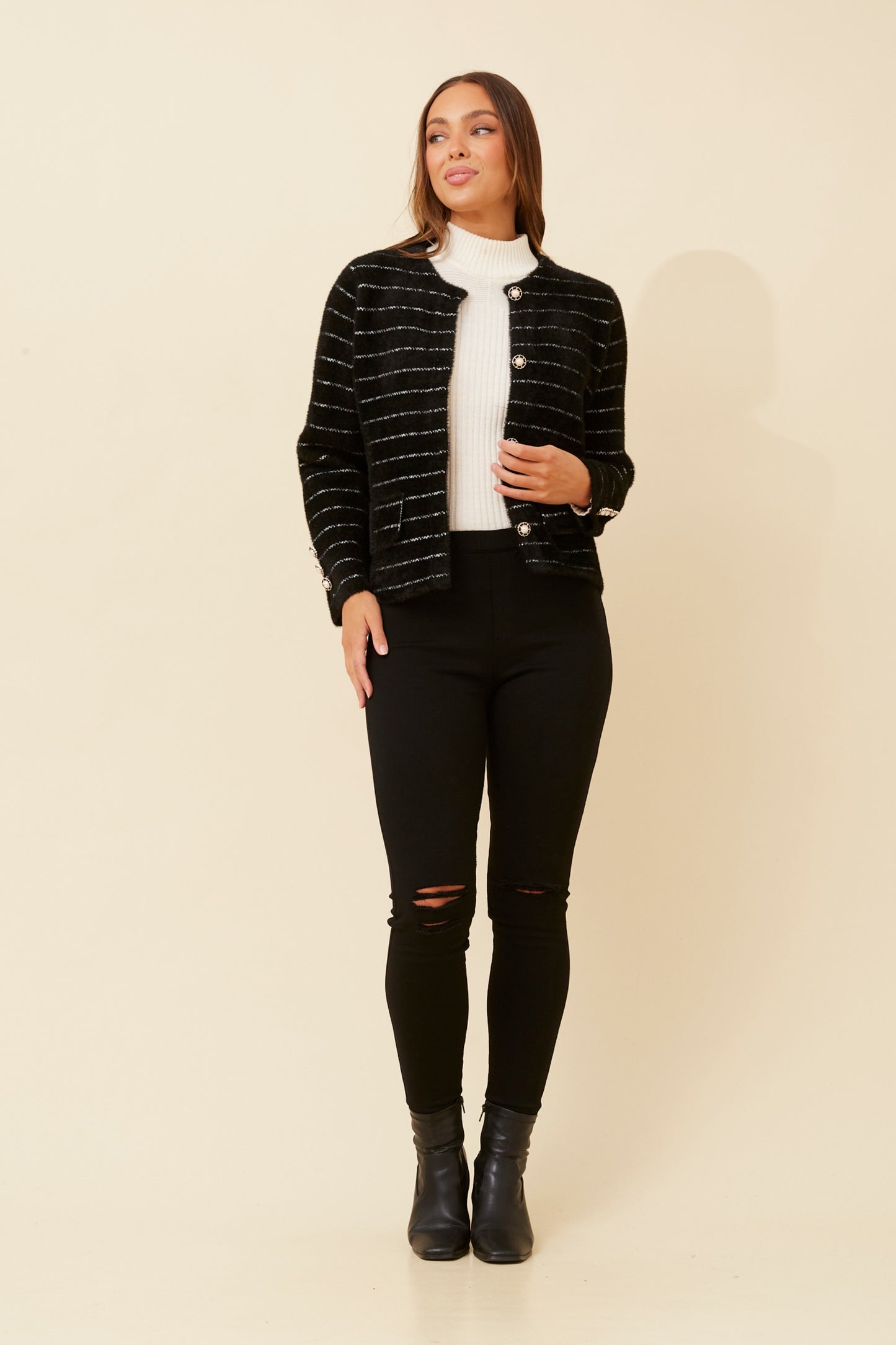 Revi Knit Cardigan KC522847 Black