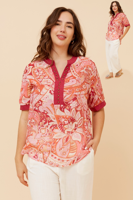 Nadia Blouse T736525 Fuchsia