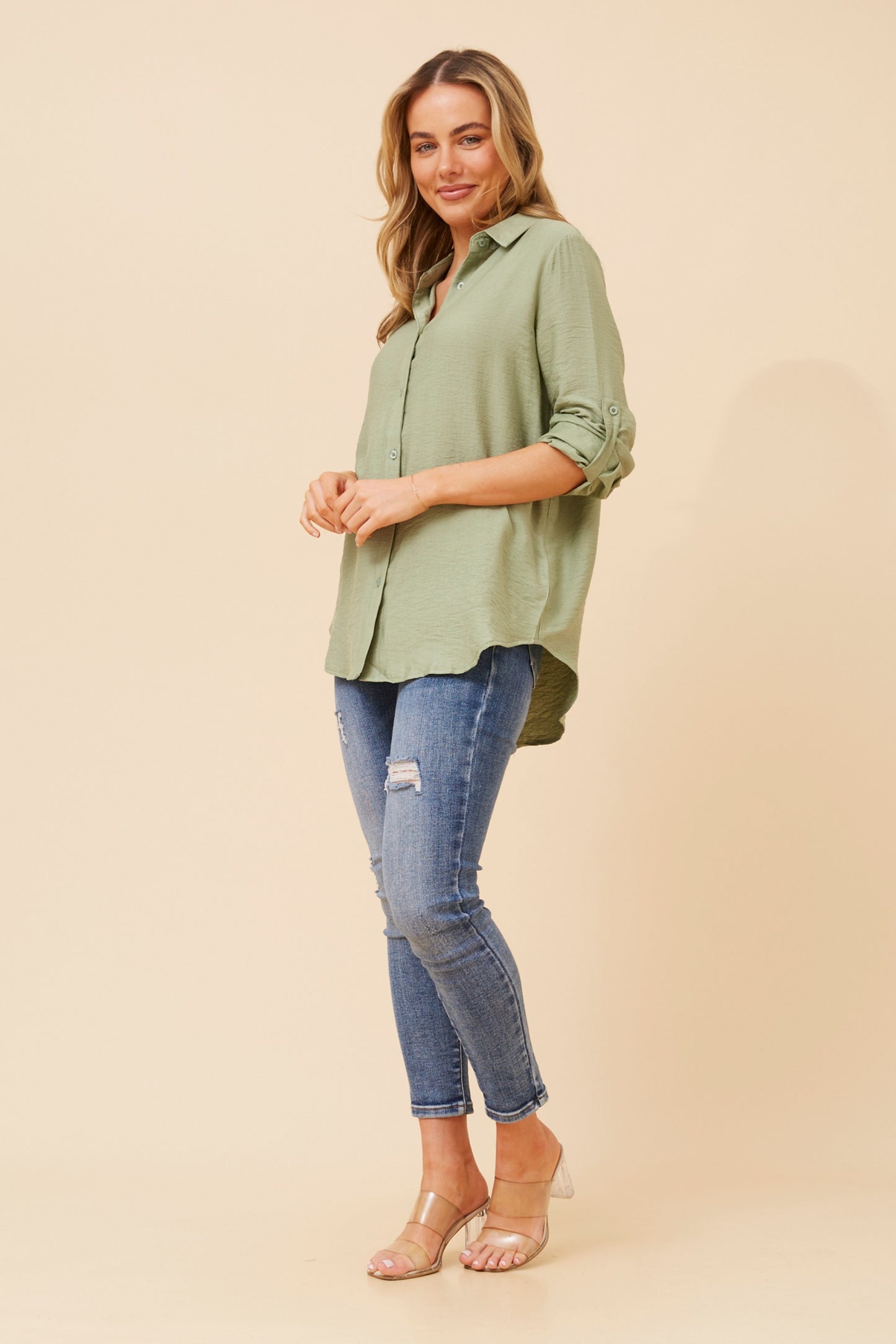 Eboni Shirt Blouse T735074 Sage