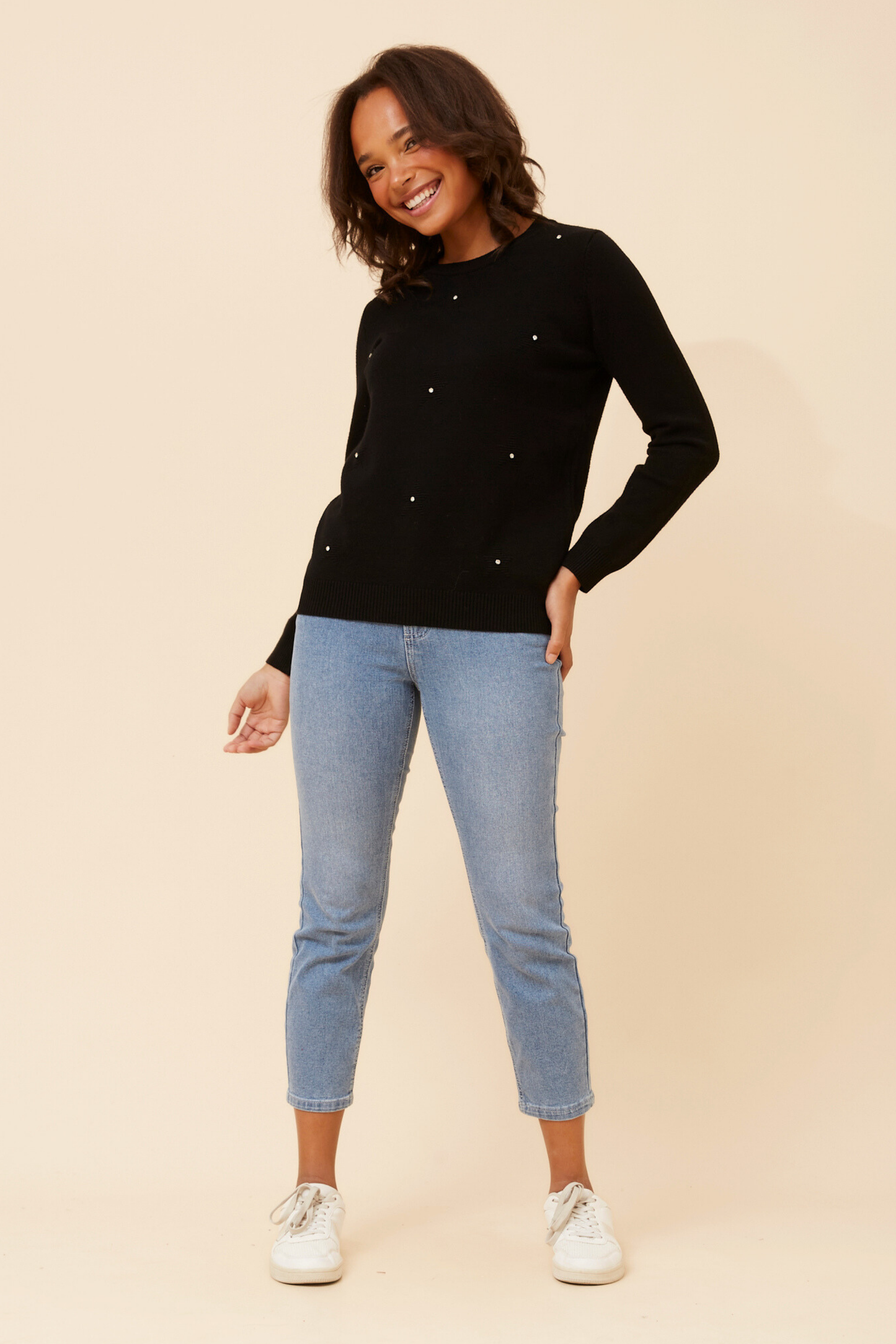 Berita Pearl Detail Knit KP525906 Black