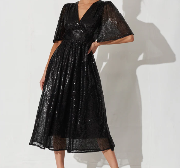 Kate Black Party Sequins Dress