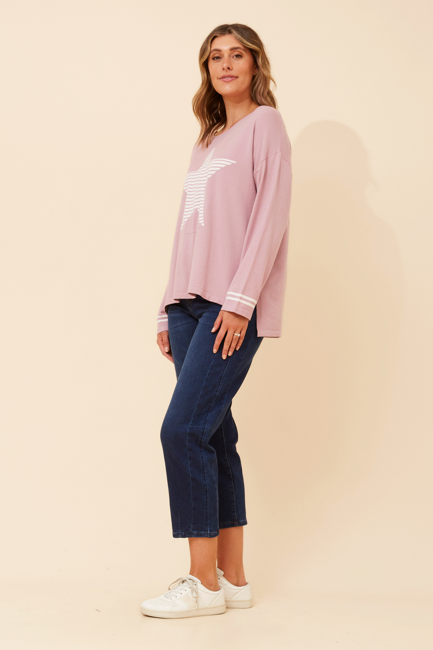 Gabbie Star Pattern Knit KP734253 Pink