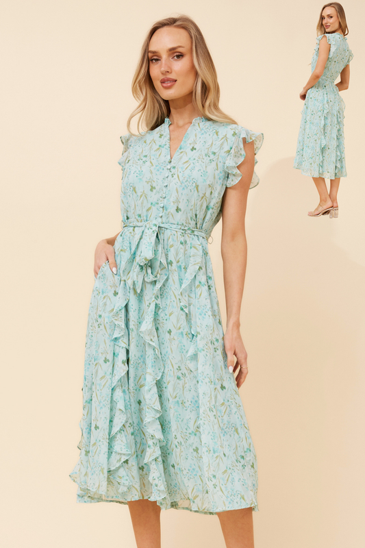Eira Floral Party Dress D178369 Mint