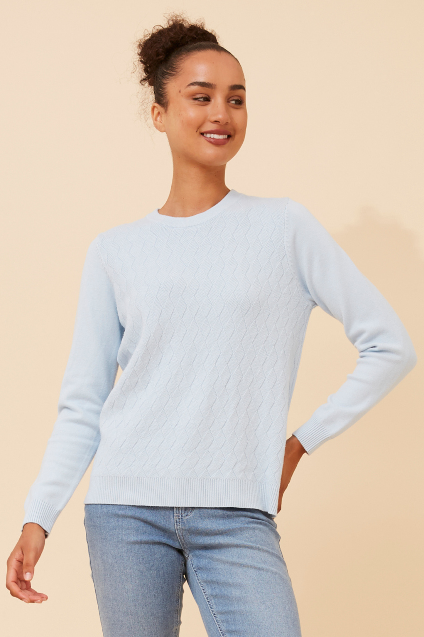 Mason Mini Diamond Pattern Knit Sky KP522514