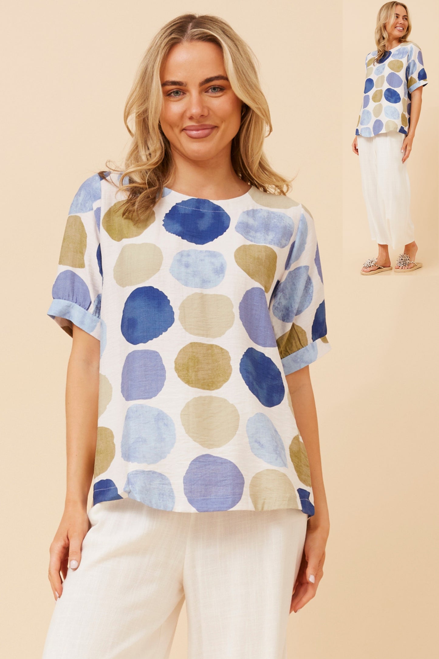Carolyn Circle Printed Top T525884