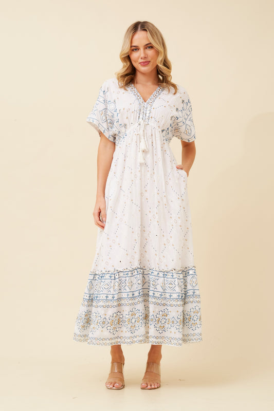 Priyanka Boho Dress D520678 White