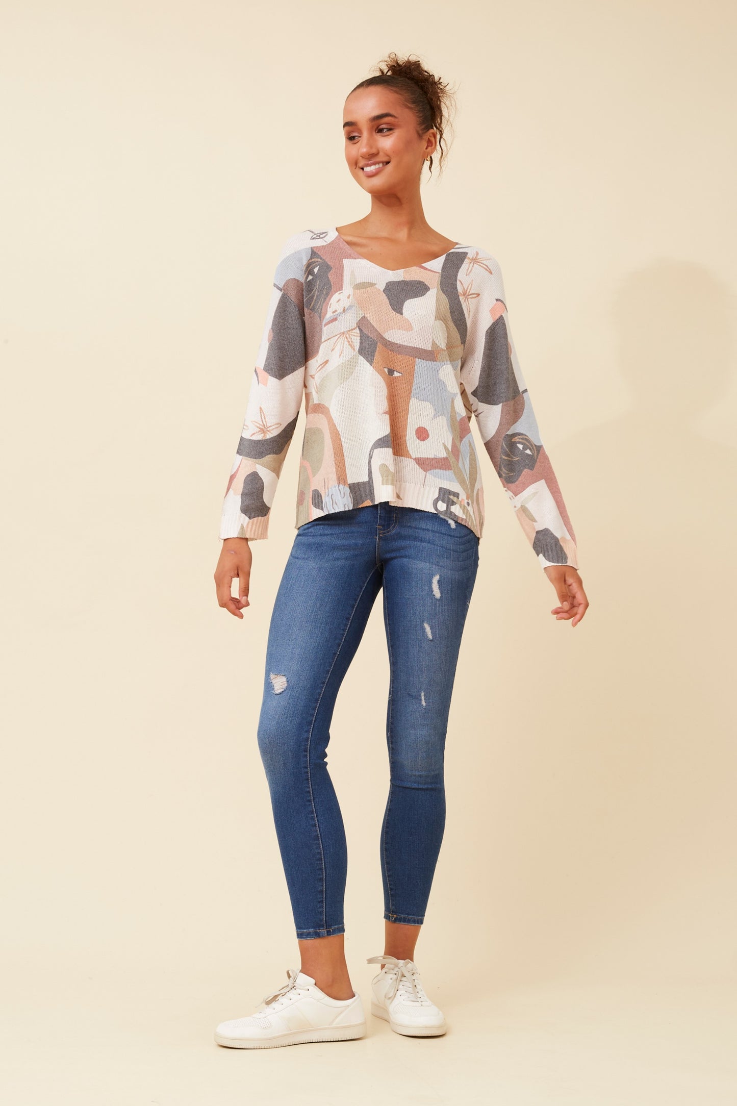 Ember Floral Print Italian Jumper Kp519966
