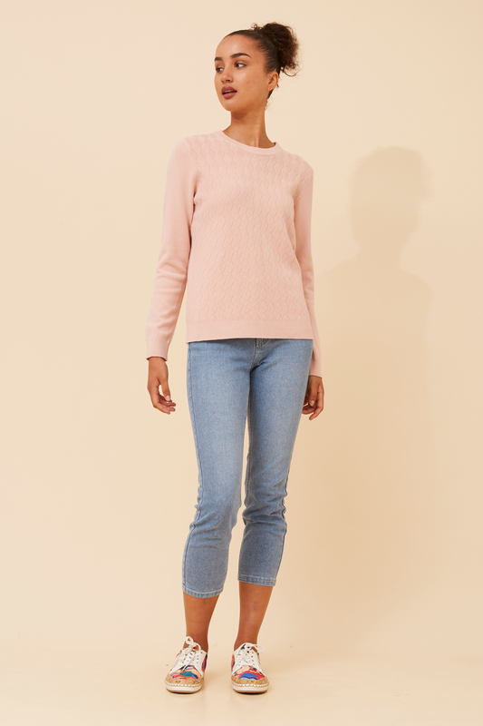 Mason Mini Diamond Pattern Knit Blush KP522514