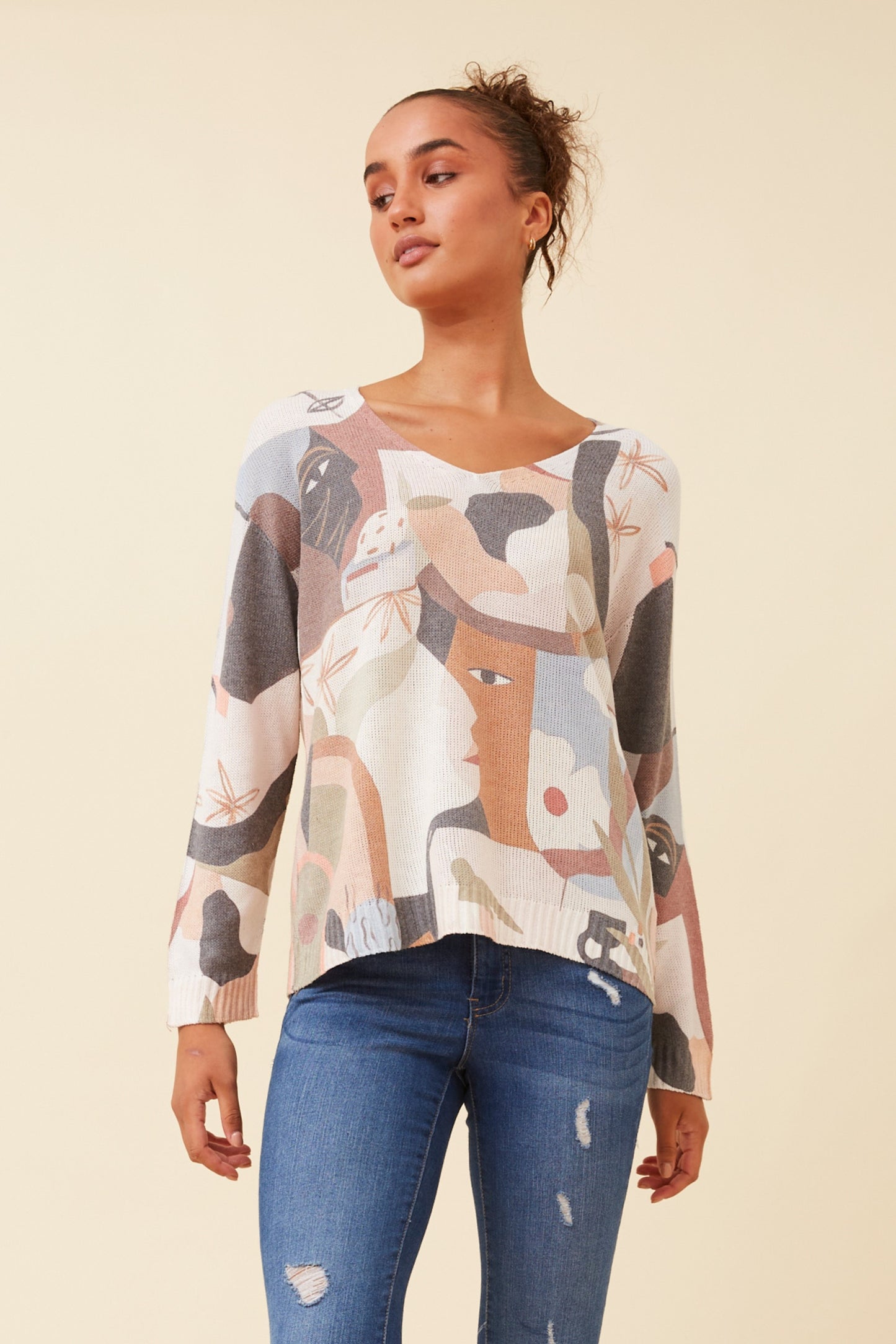 Ember Floral Print Italian Jumper Kp519966