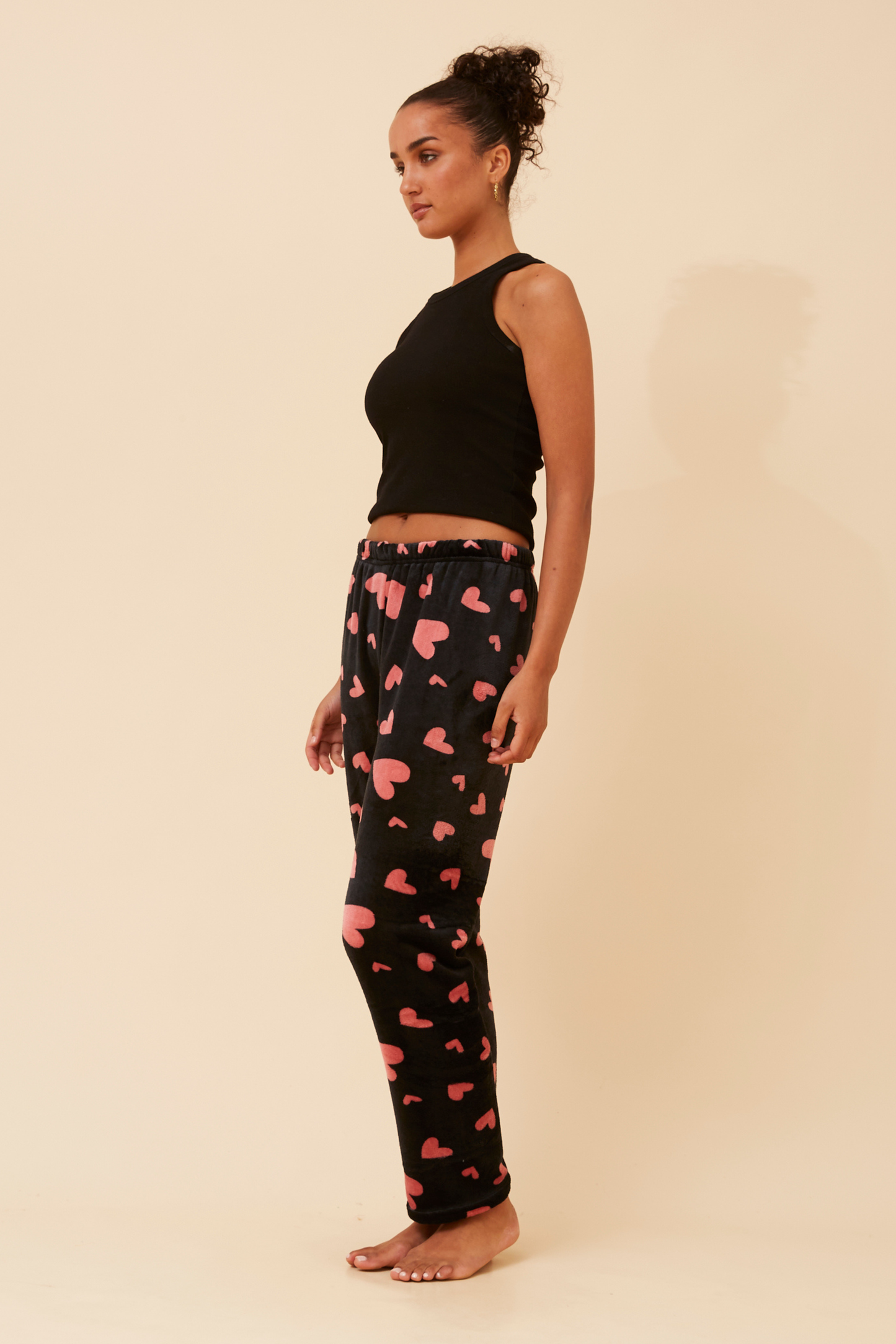 Heart Print Fluffy Pyjama P526056