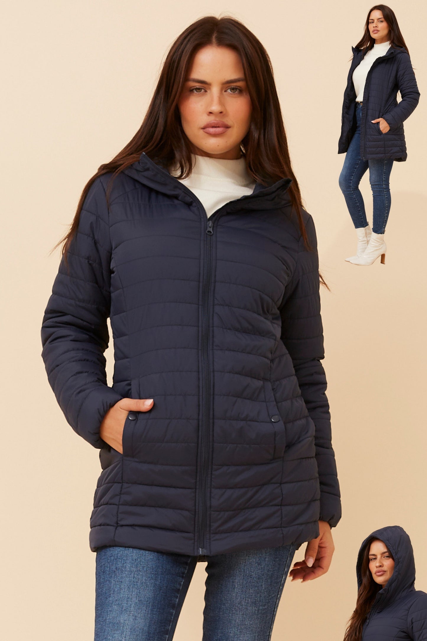 Jackie Puffer Jacket J513081 Navy