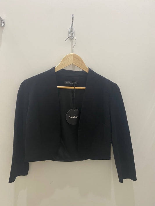Amber Solid Blazer SB3218 Black
