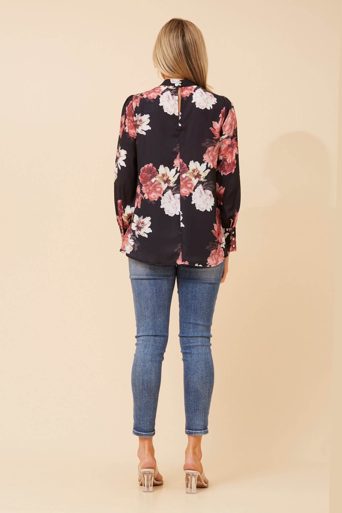 Bella Floral Blouse T504421 Black