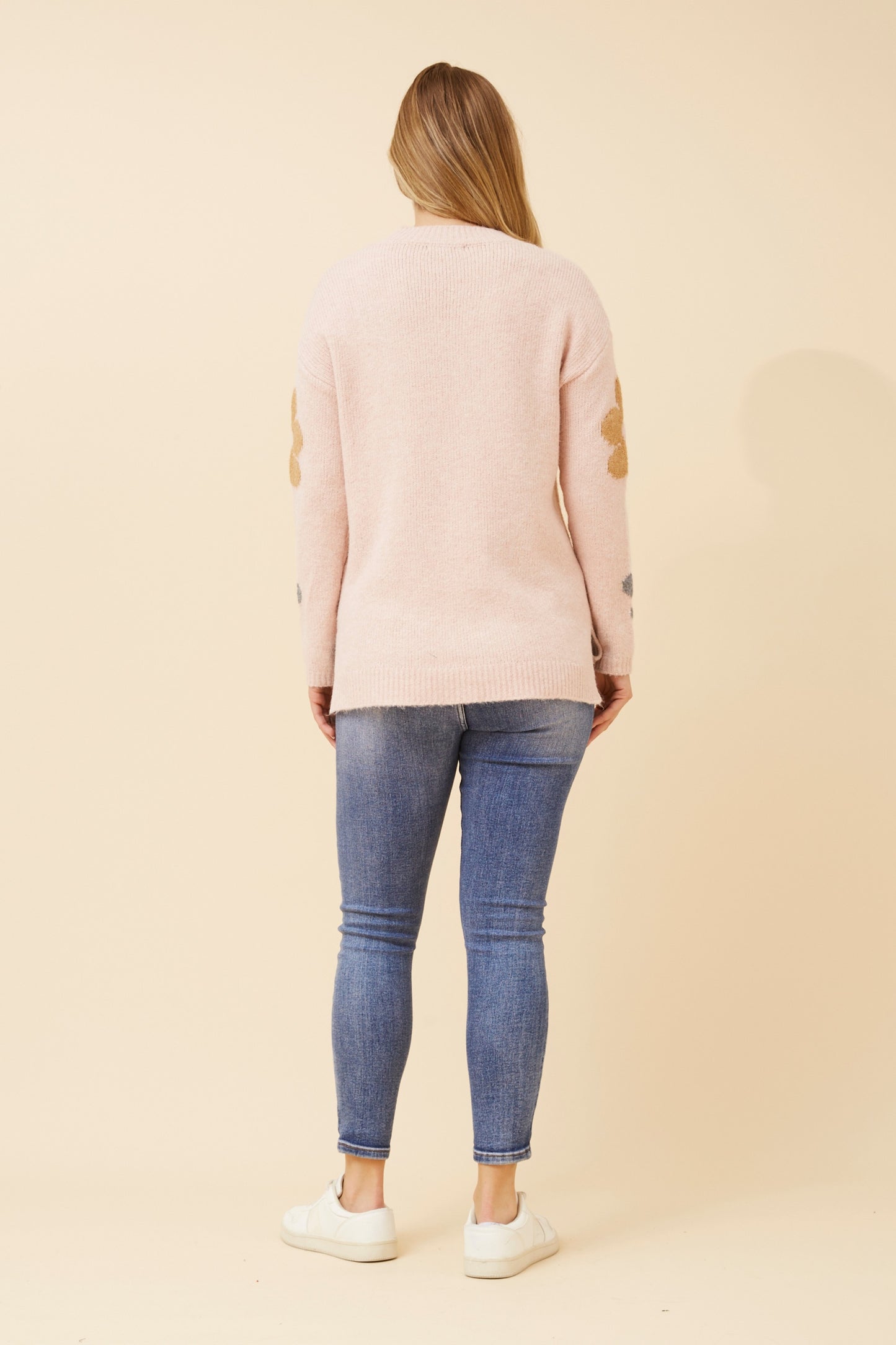Daisy Floral Print Knit  Blush