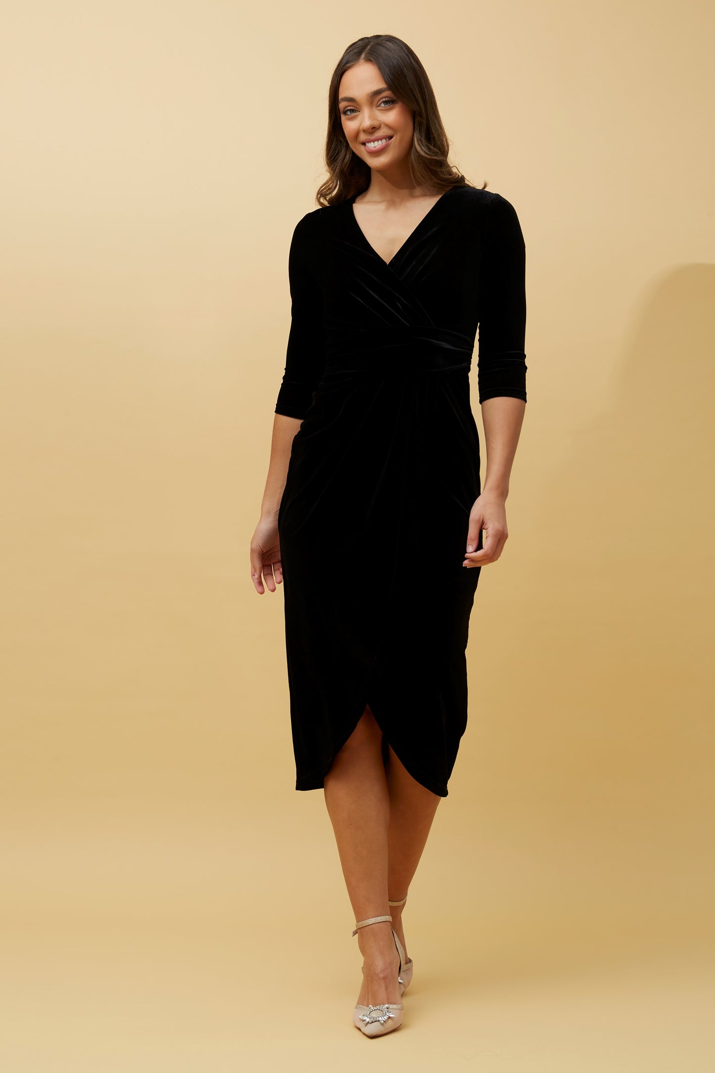 Elka Midi Party Dress D514045 Black