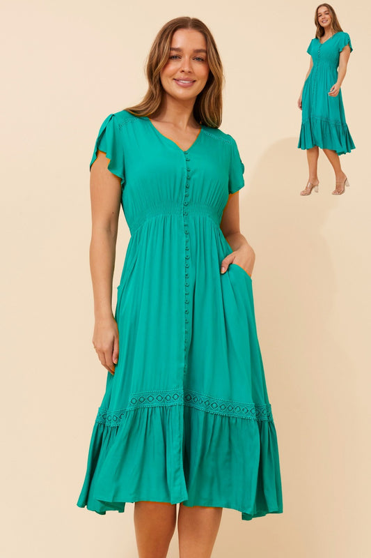 Lilah Midi Dress - Jade D519816
