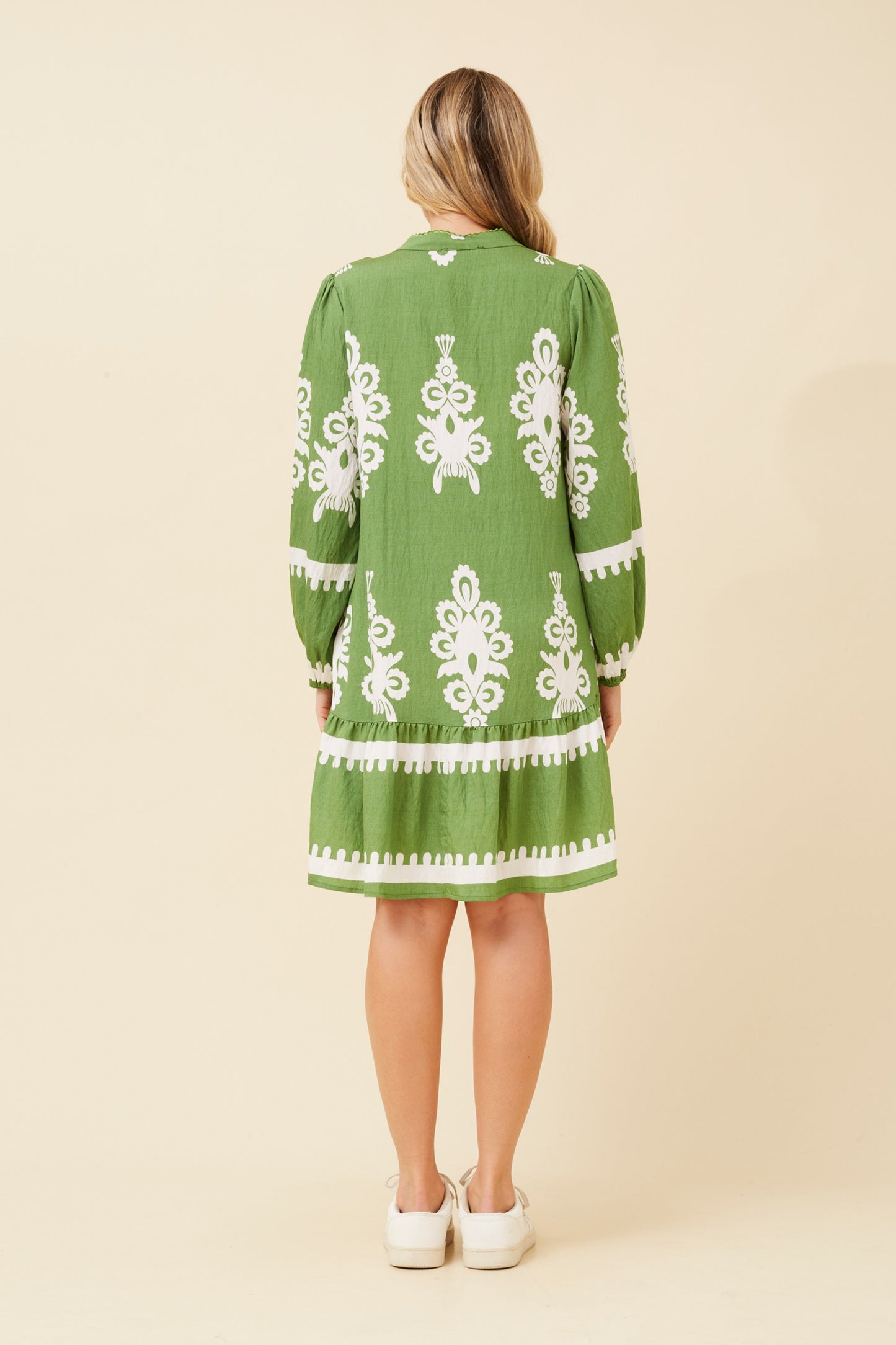 Flavia Border Print Boho Dress D523754