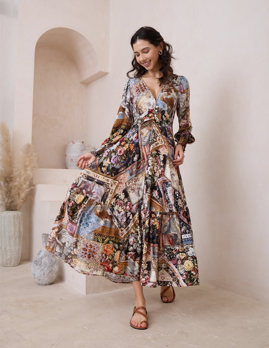 Irish Elisabeth Print Maxi Dress