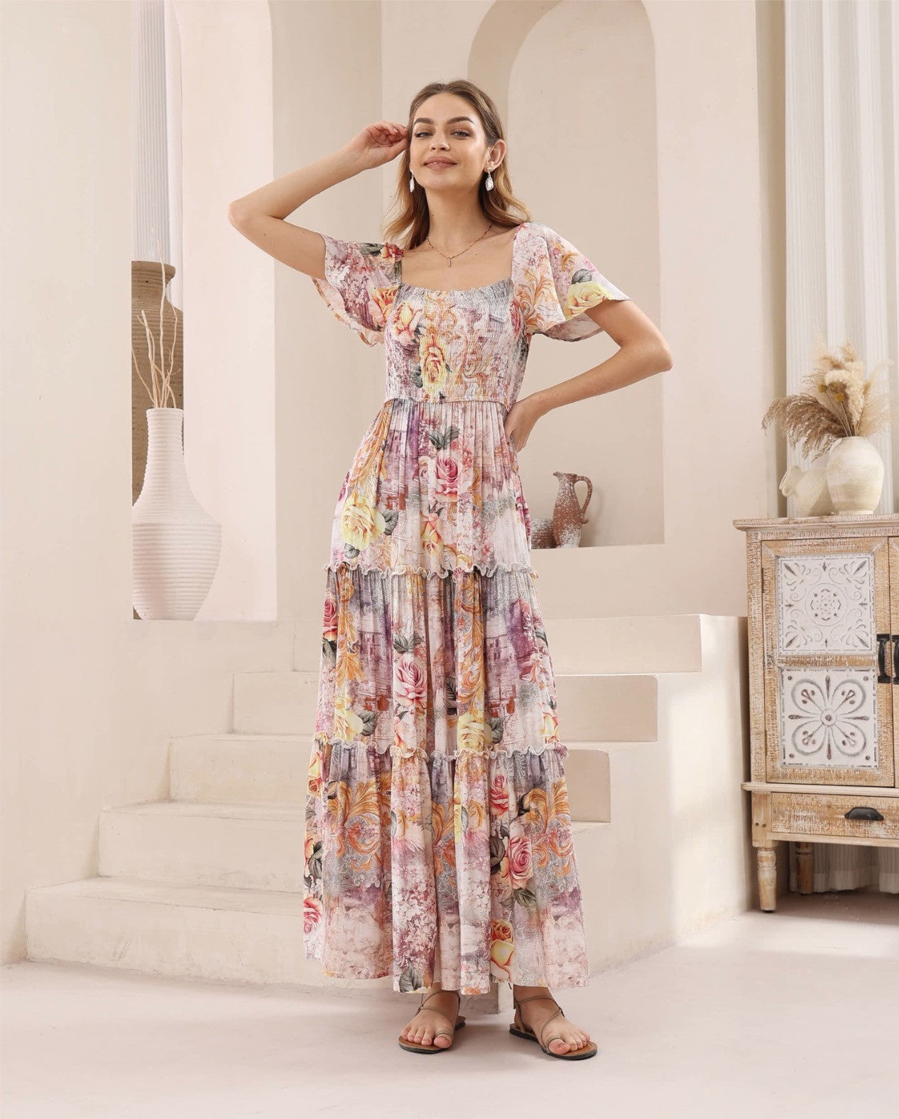 Myra Floral Maxi Dress