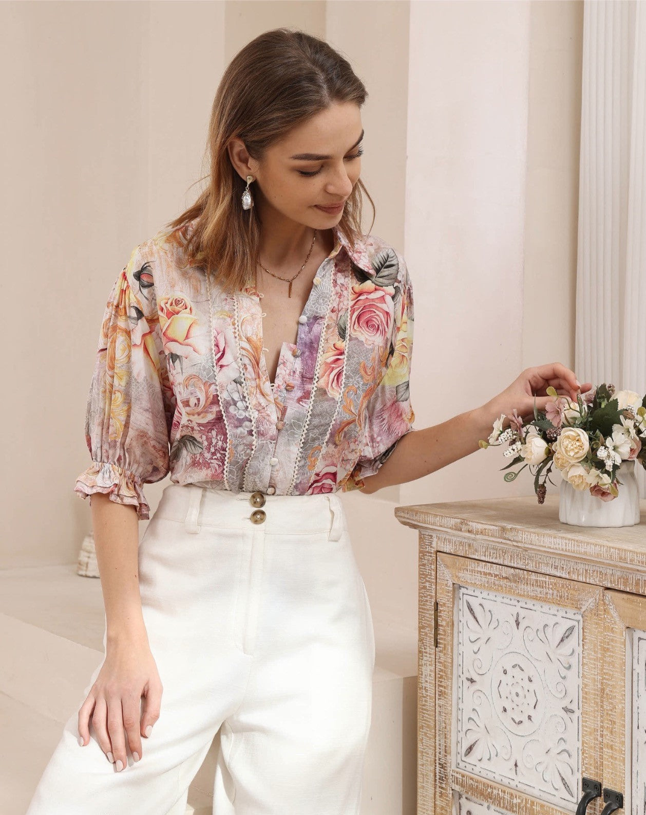 Myra Floral Print Blouse