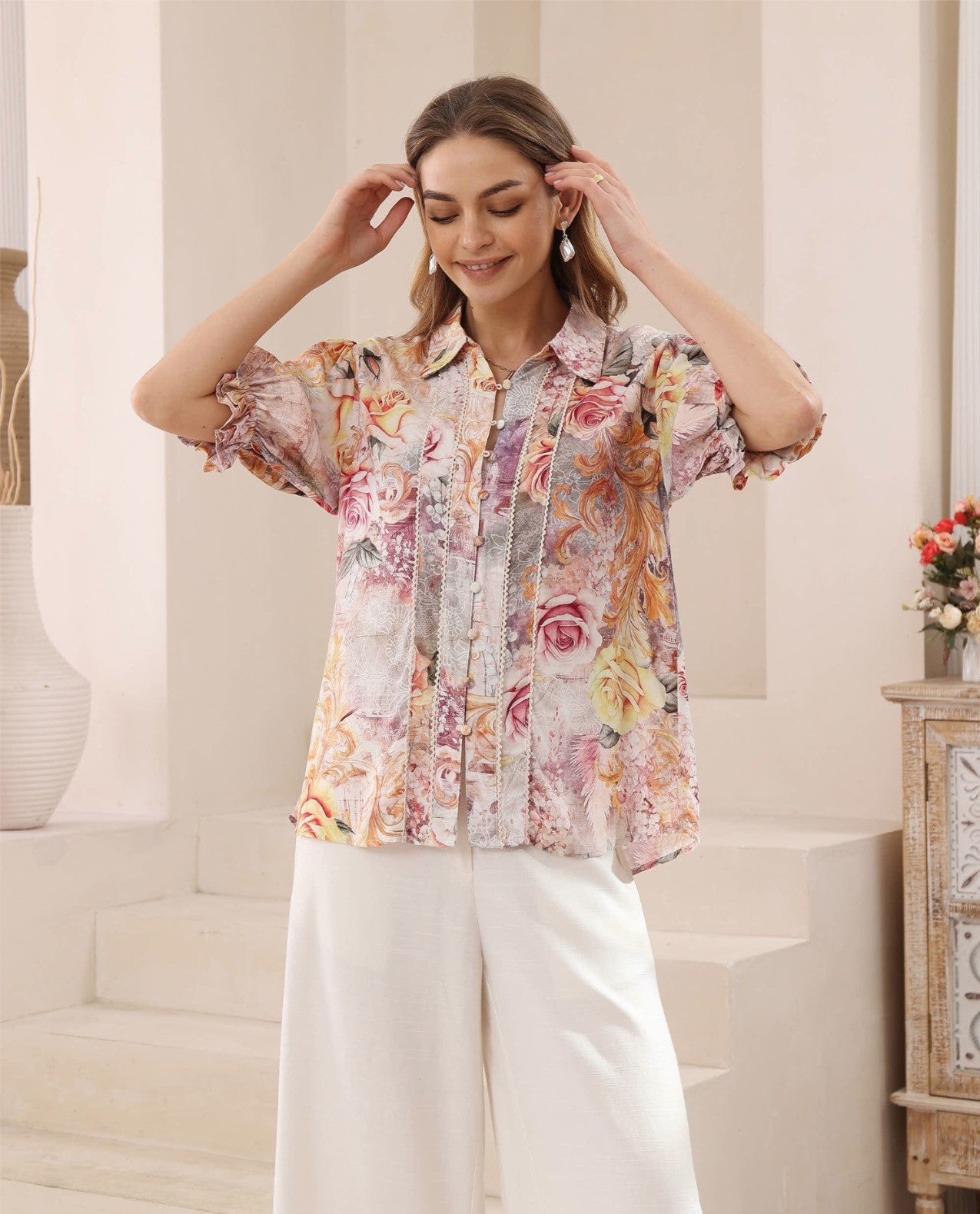 Myra Floral Print Blouse