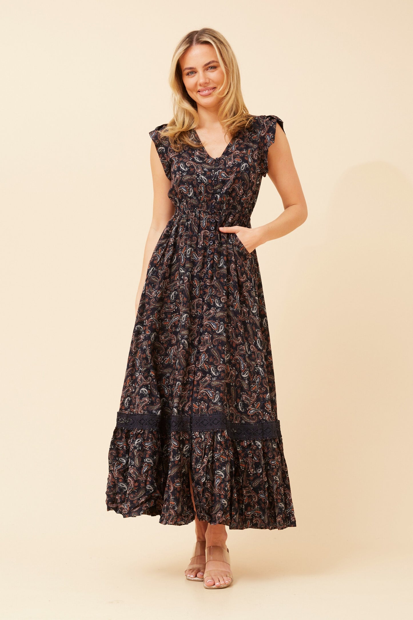 Indi Flower Print Maxi Dress - D523236